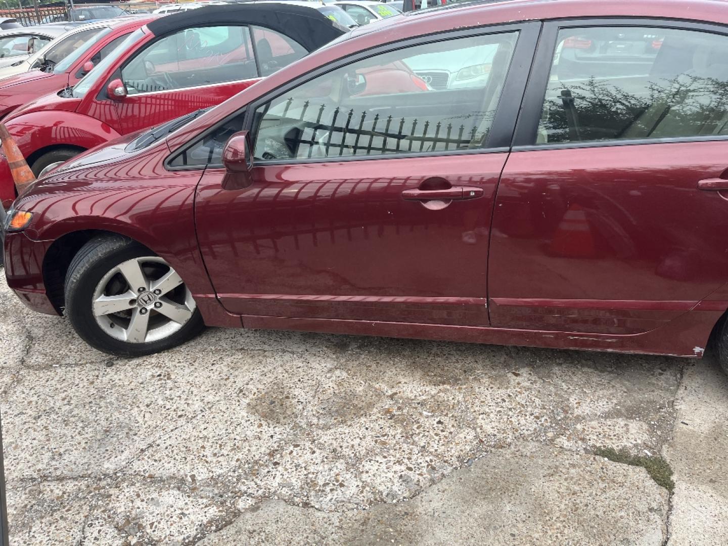 2007 RED HONDA CIVIC EX Sedan AT (1HGFA16837L) with an 1.8L L4 SOHC 16V engine, AUTOMATIC transmission, located at 2303 West Mt. Houston, Houston, 77038, (281) 507-3956, 29.771597, -95.339569- Photo#2