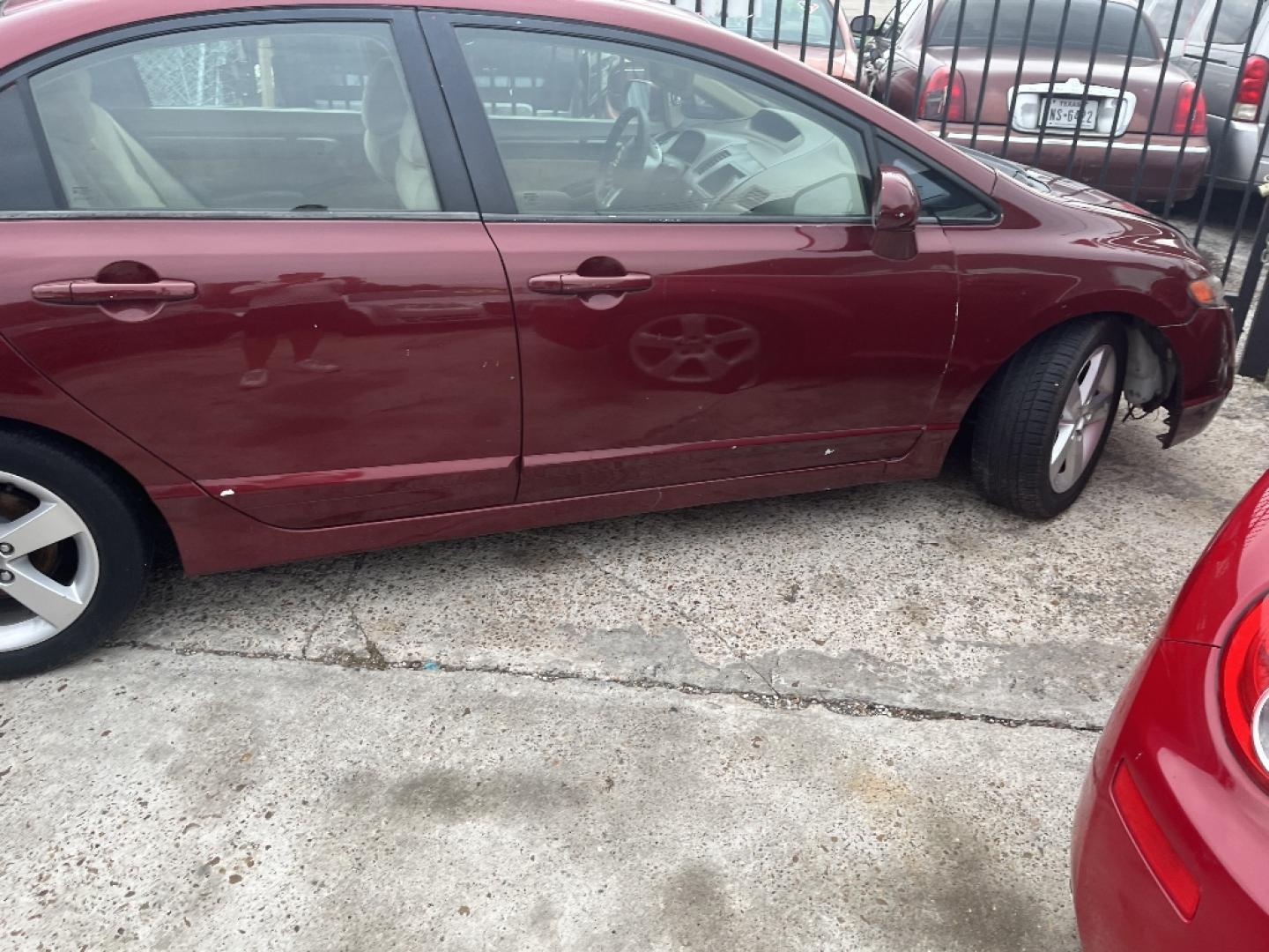 2007 RED HONDA CIVIC EX Sedan AT (1HGFA16837L) with an 1.8L L4 SOHC 16V engine, AUTOMATIC transmission, located at 2303 West Mt. Houston, Houston, 77038, (281) 507-3956, 29.771597, -95.339569- Photo#5