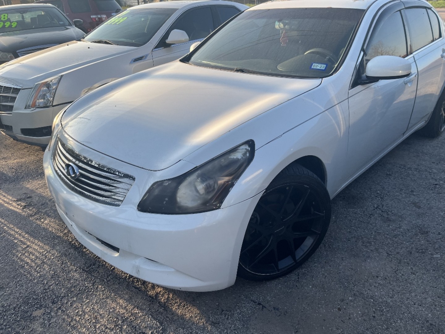2008 WHITE INFINITI G35 Base (JNKBV61E78M) with an 3.5L V6 DOHC 24V engine, AUTOMATIC transmission, located at 2303 West Mt. Houston, Houston, 77038, (281) 507-3956, 29.771597, -95.339569- Photo#0