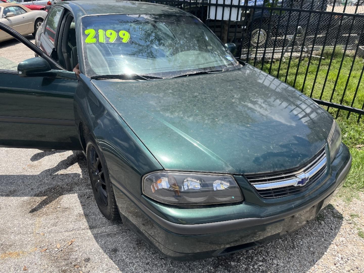 2002 GREEN CHEVROLET IMPALA Base (2G1WF52E629) with an 3.4L V6 OHV 12V engine, AUTOMATIC transmission, located at 2303 West Mt. Houston, Houston, 77038, (281) 507-3956, 29.771597, -95.339569- Photo#0