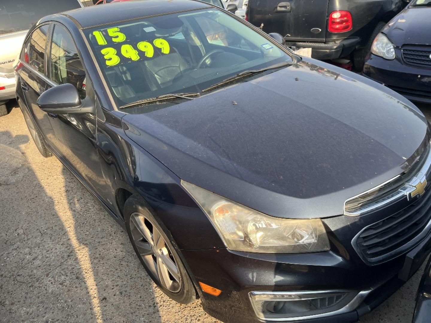 2015 BLUE CHEVROLET CRUZE 2LT Auto (1G1PE5SB8F7) with an 1.4L L4 DOHC 16V TURBO engine, AUTOMATIC transmission, located at 2303 West Mt. Houston, Houston, 77038, (281) 507-3956, 29.771597, -95.339569- Photo#0