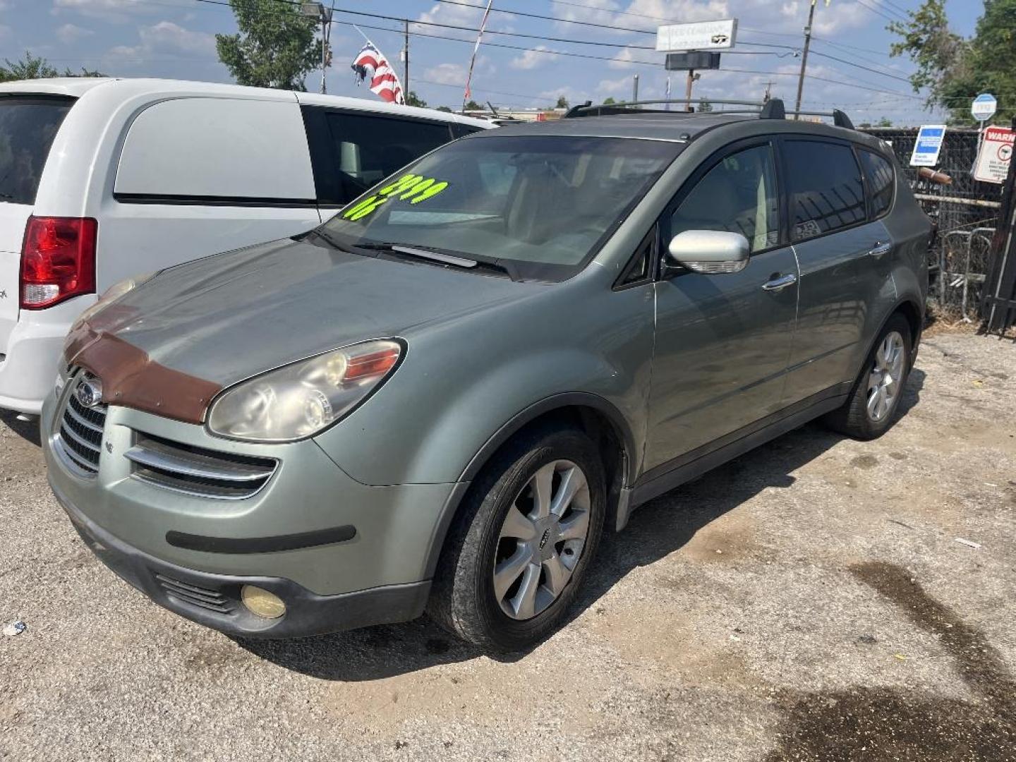2006 GREEN SUBARU B9 TRIBECA Limited 7-Passenger (4S4WX86C964) with an 3.0L H6 DOHC 24V engine, AUTOMATIC transmission, located at 2303 West Mt. Houston, Houston, 77038, (281) 507-3956, 29.771597, -95.339569 - Photo#0