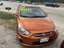 2015 ORANGE HYUNDAI ACCENT GS 5-Door 6A (KMHCT5AE1FU) with an 1.6L L4 DOHC 16V engine, AUTOMATIC transmission, located at 2303 West Mt. Houston, Houston, 77038, (281) 507-3956, 29.771597, -95.339569 - Photo#0