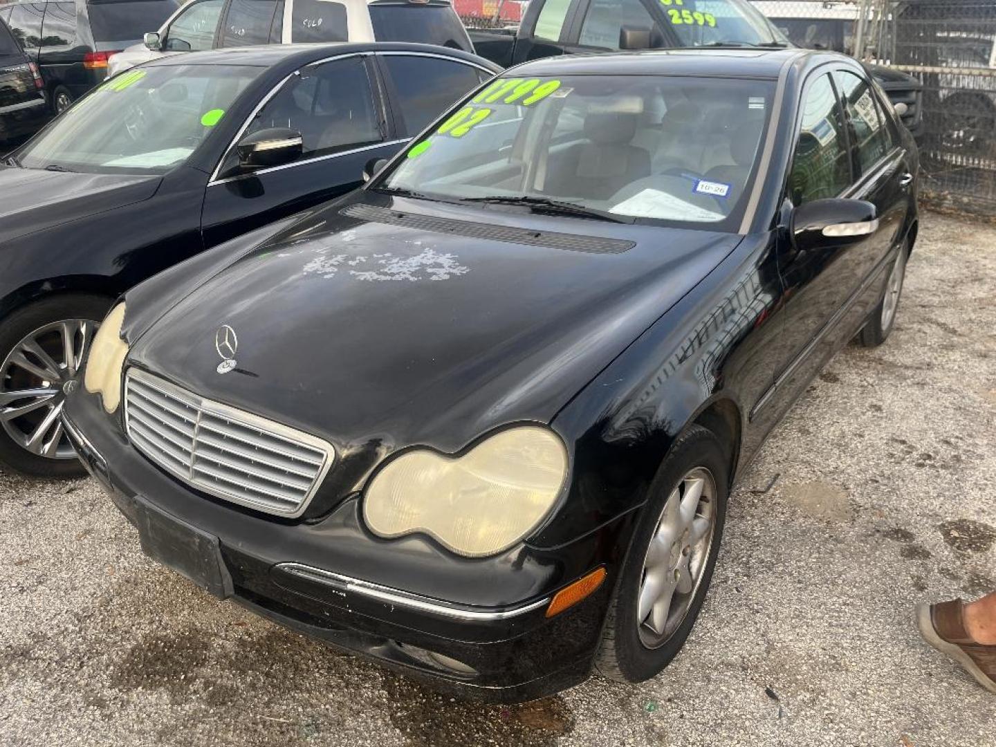 2002 BLACK MERCEDES C-CLASS C240 Sedan (WDBRF61J32F) with an 2.6L V6 SOHC 18V engine, AUTOMATIC transmission, located at 2303 West Mt. Houston, Houston, 77038, (281) 507-3956, 29.771597, -95.339569 - Photo#1