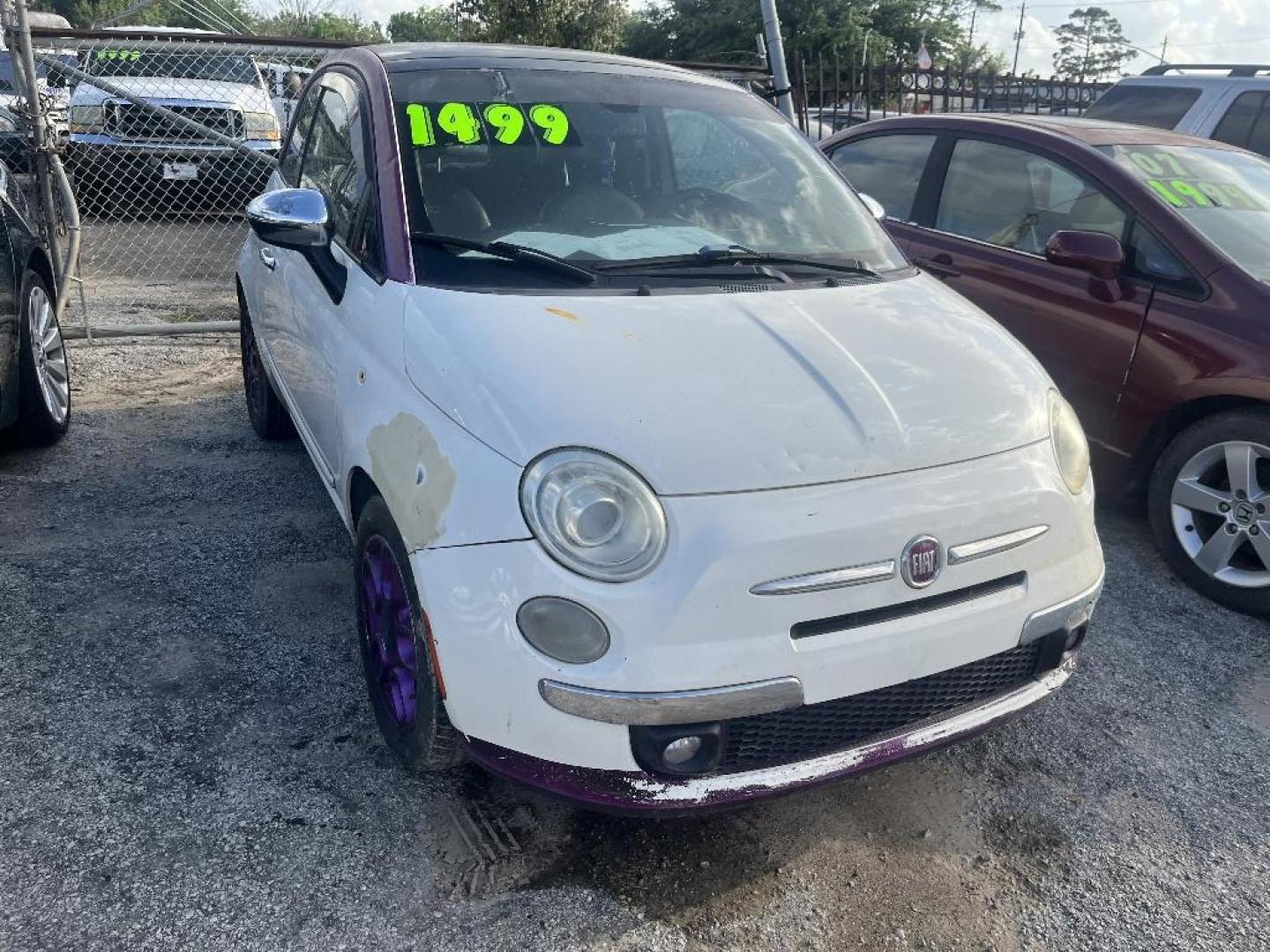 2012 WHITE FIAT 500 Lounge (3C3CFFCR8CT) with an 1.4L L4 engine, AUTOMATIC transmission, located at 2303 West Mt. Houston, Houston, 77038, (281) 507-3956, 29.771597, -95.339569 - Photo#0