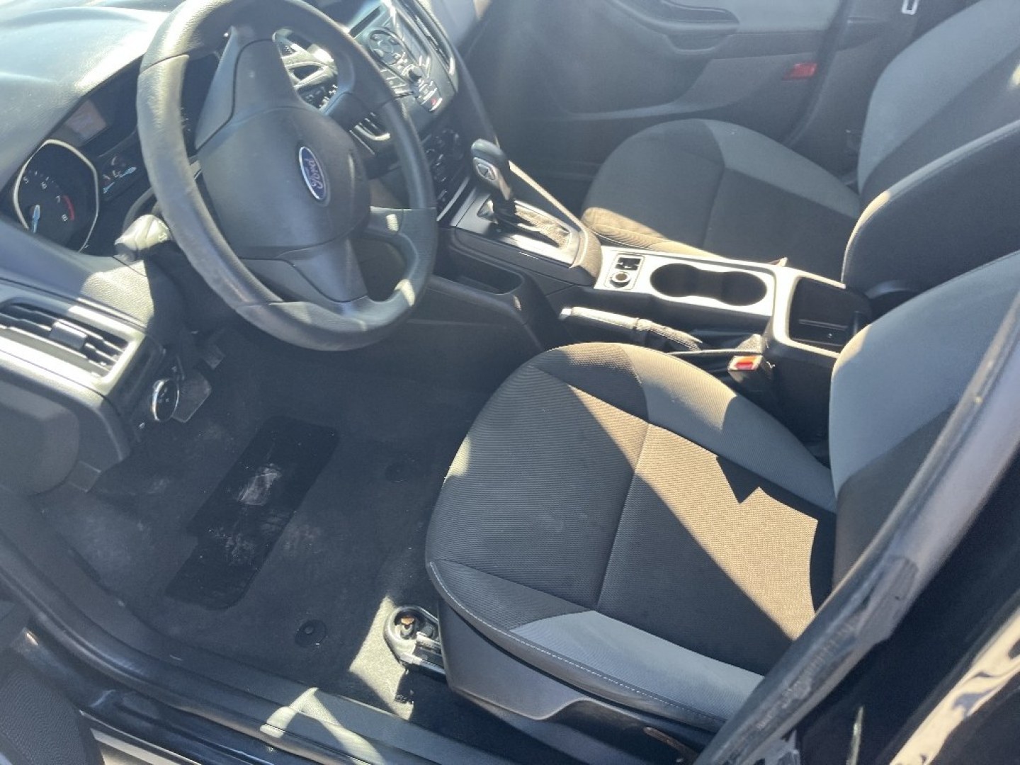 2013 BLACK FORD FOCUS S Sedan (1FADP3E29DL) with an 2.0L L4 DOHC 16V engine, AUTOMATIC transmission, located at 2303 West Mt. Houston, Houston, 77038, (281) 507-3956, 29.771597, -95.339569- Photo#4