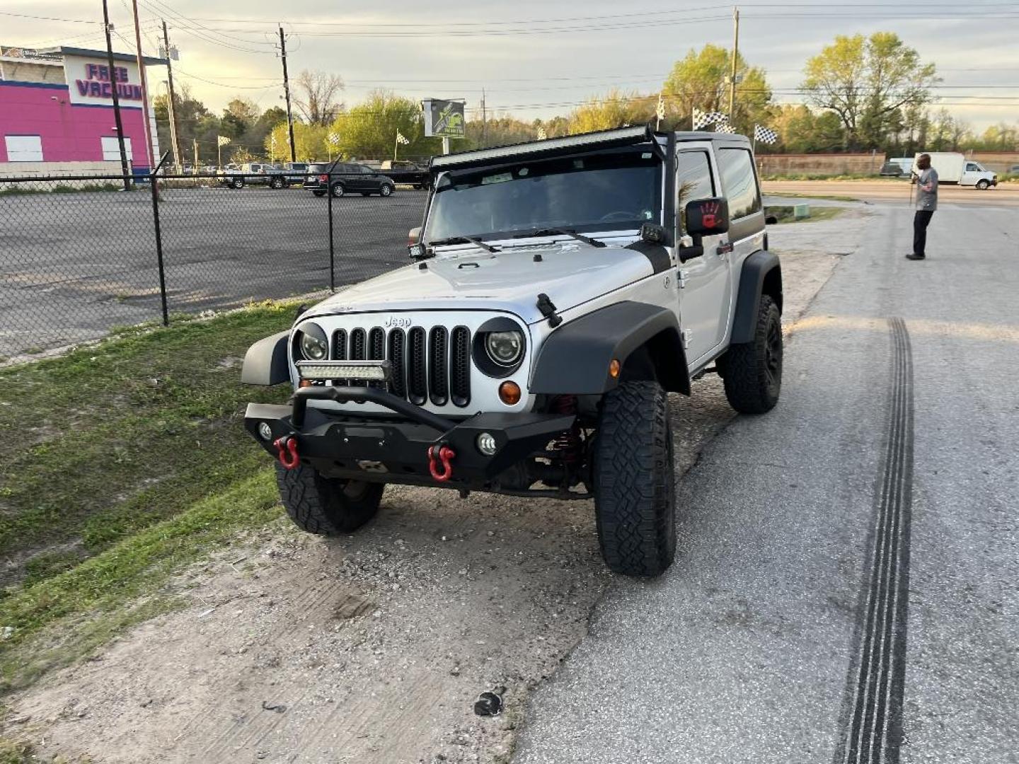 2012 SILVER JEEP WRANGLER Sport 4WD (1C4GJWAG6CL) with an 3.6L V6 DOHC 24V FFV engine, AUTOMATIC transmission, located at 2303 West Mt. Houston, Houston, 77038, (281) 507-3956, 29.771597, -95.339569 - Photo#1