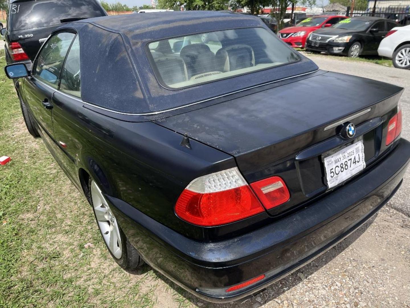 2004 BLUE BMW 3-SERIES 325Ci convertible (WBABW33454P) with an 2.5L L6 DOHC 24V engine, AUTOMATIC transmission, located at 2303 West Mt. Houston, Houston, 77038, (281) 507-3956, 29.771597, -95.339569 - Photo#2