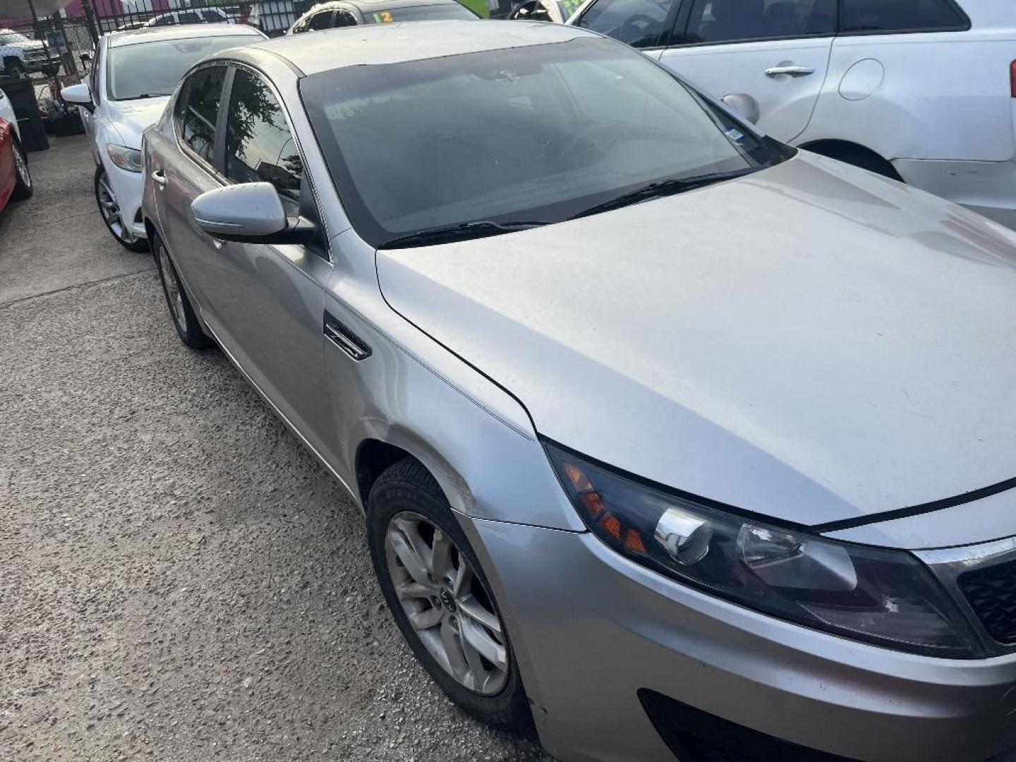 2011 GRAY KIA OPTIMA LX AT (KNAGM4A7XB5) with an 2.4L L4 DOHC 16V engine, AUTOMATIC transmission, located at 2303 West Mt. Houston, Houston, 77038, (281) 507-3956, 29.771597, -95.339569 - Photo#0