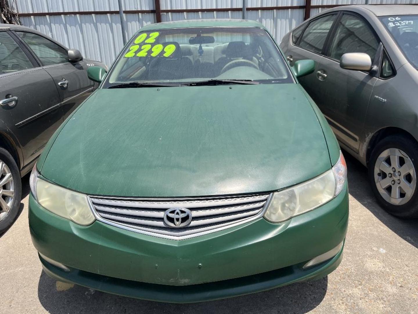 2002 GREEN TOYOTA CAMRY SOLARA SE (2T1CE22PX2C) with an 2.4L L4 DOHC 16V engine, AUTOMATIC transmission, located at 2303 West Mt. Houston, Houston, 77038, (281) 507-3956, 29.771597, -95.339569 - Photo#0