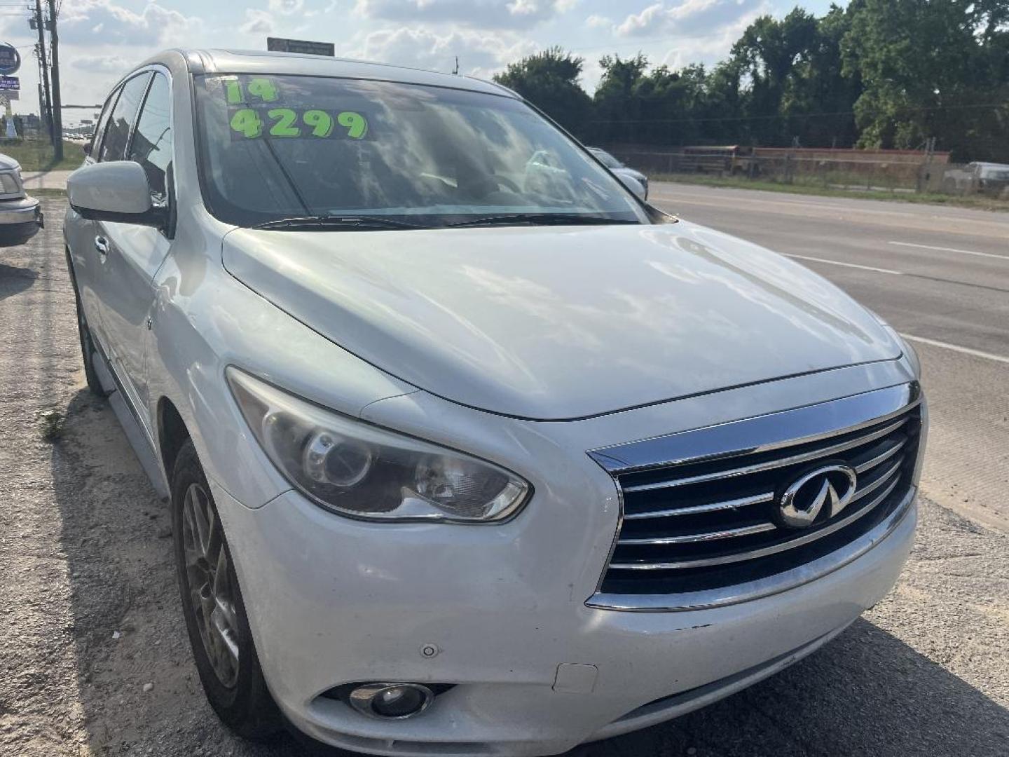2014 WHITE INFINITI QX60 Base AWD (5N1AL0MM5EC) with an 3.5L V6 DOHC 24V engine, AUTOMATIC transmission, located at 2303 West Mt. Houston, Houston, 77038, (281) 507-3956, 29.771597, -95.339569 - Photo#1