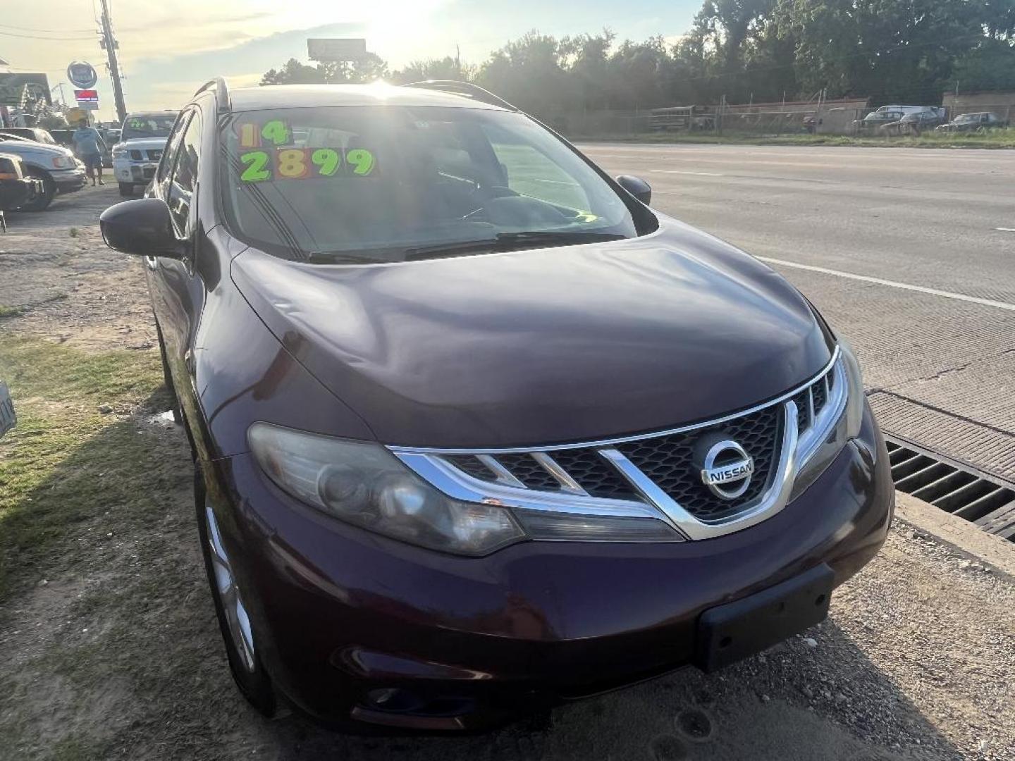 2014 MAROON NISSAN MURANO S (JN8AZ1MU7EW) with an 3.5L V6 DOHC 24V engine, AUTOMATIC transmission, located at 2303 West Mt. Houston, Houston, 77038, (281) 507-3956, 29.771597, -95.339569 - Photo#2