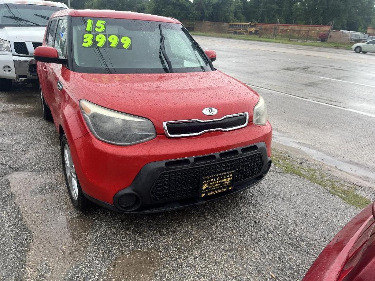 2015 RED KIA SOUL + (KNDJP3A54F7) with an 2.0L L4 DOHC 16V engine, AUTOMATIC transmission, located at 2303 West Mt. Houston, Houston, 77038, (281) 507-3956, 29.771597, -95.339569 - Photo#0