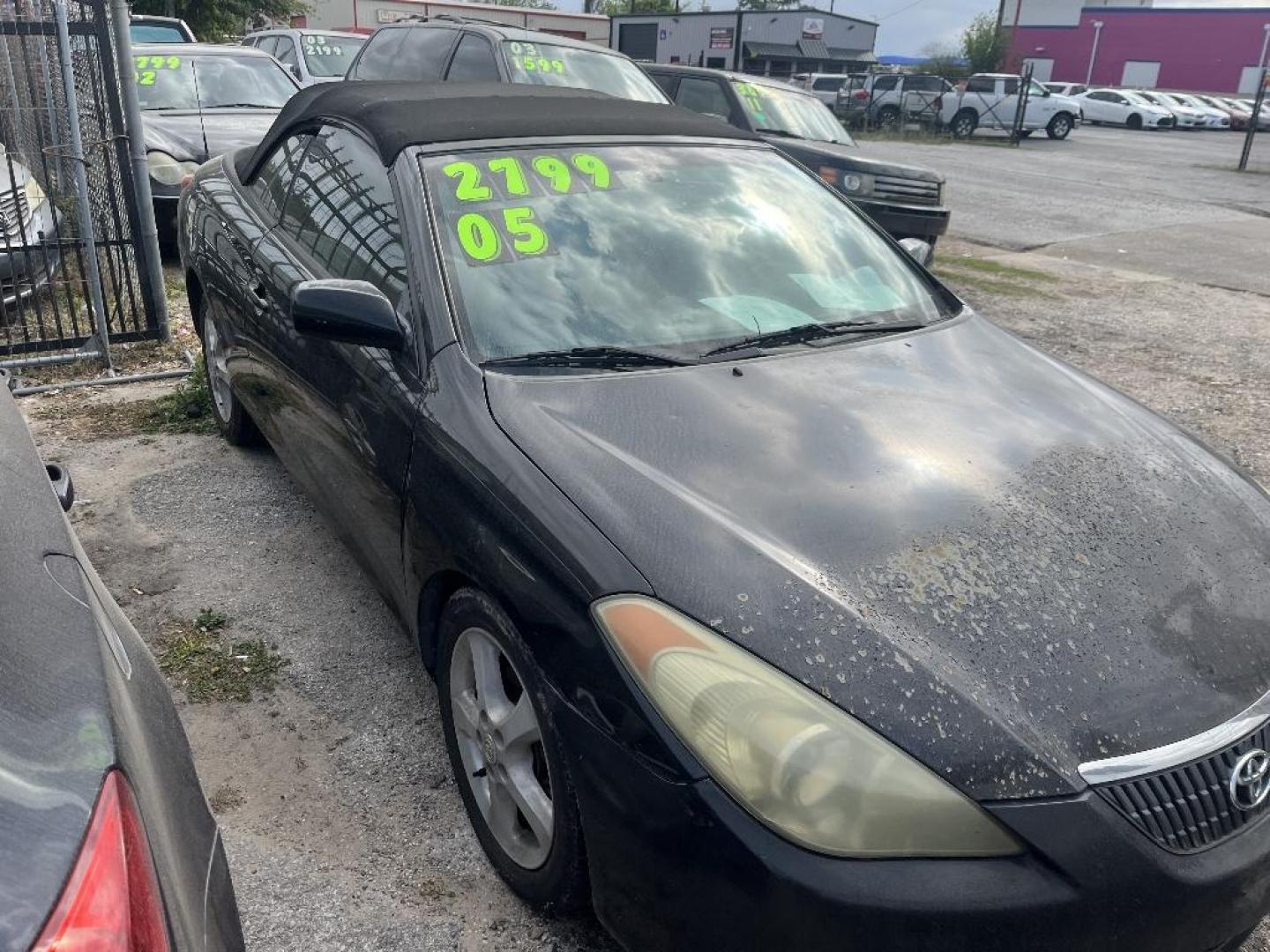 2005 BLACK TOYOTA CAMRY SOLARA SE Convertible (4T1FA38P55U) with an 3.3L V6 DOHC 24V engine, AUTOMATIC transmission, located at 2303 West Mt. Houston, Houston, 77038, (281) 507-3956, 29.771597, -95.339569 - Photo#0