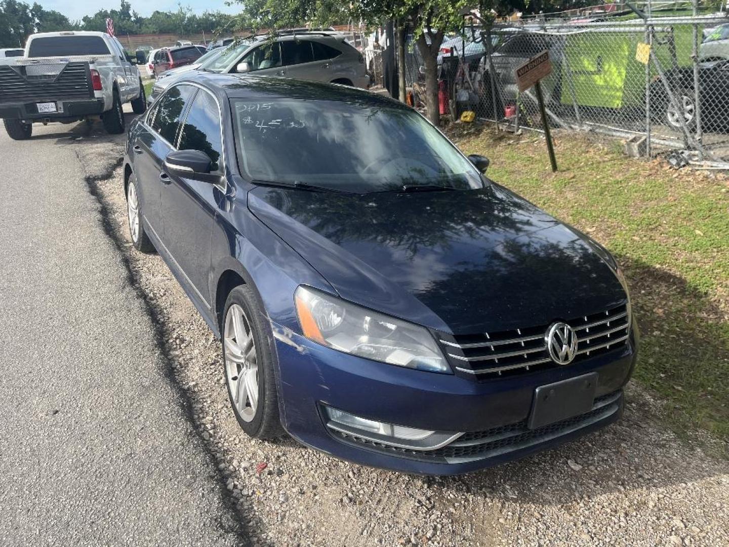 2014 BLUE VOLKSWAGEN PASSAT 1.8T SEL Premium AT (1VWCS7A35EC) with an 1.8L L4 engine, AUTOMATIC transmission, located at 2303 West Mt. Houston, Houston, 77038, (281) 507-3956, 29.771597, -95.339569 - Photo#0