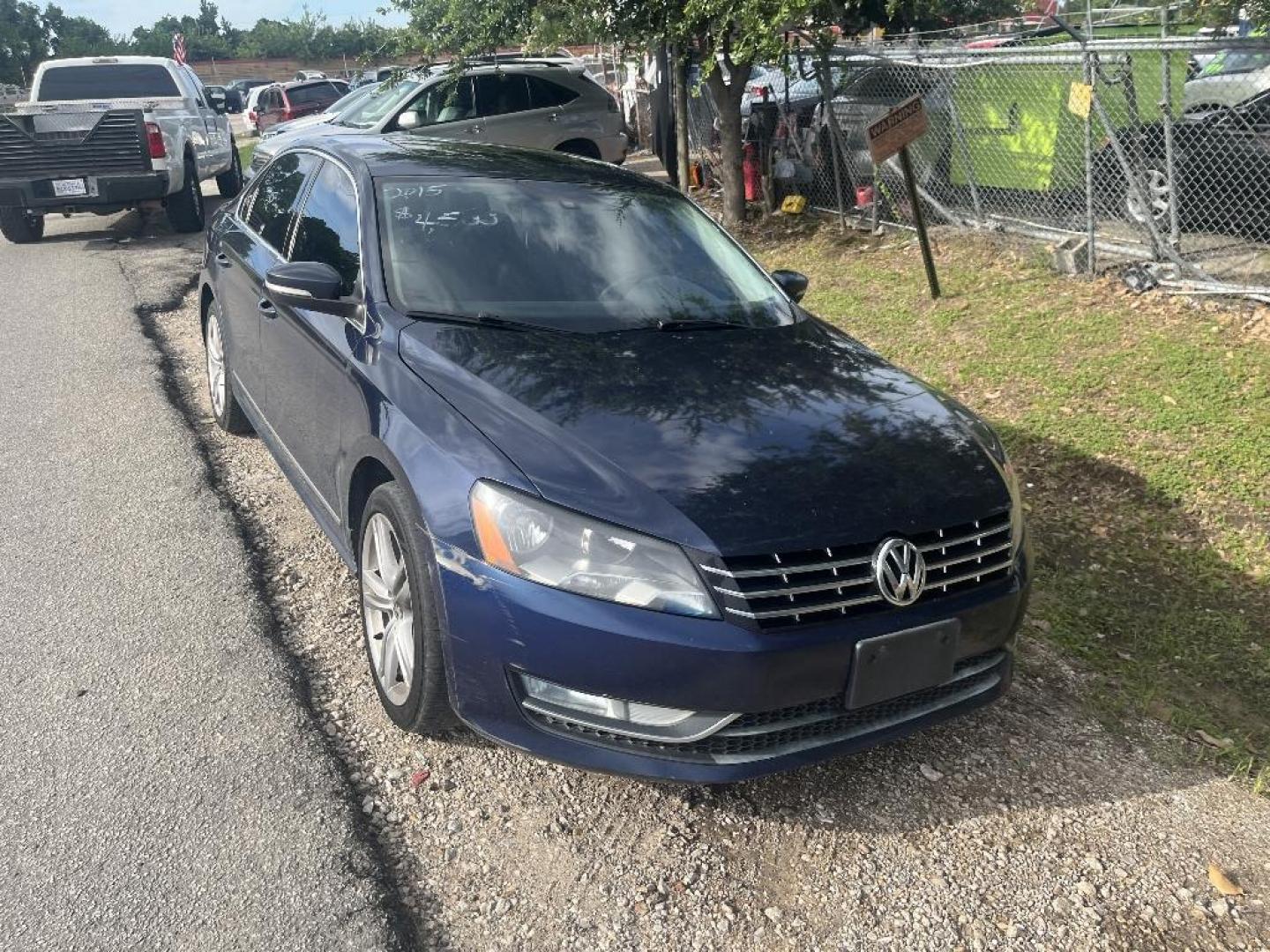 2014 BLUE VOLKSWAGEN PASSAT 1.8T SEL Premium AT (1VWCS7A35EC) with an 1.8L L4 engine, AUTOMATIC transmission, located at 2303 West Mt. Houston, Houston, 77038, (281) 507-3956, 29.771597, -95.339569 - Photo#1