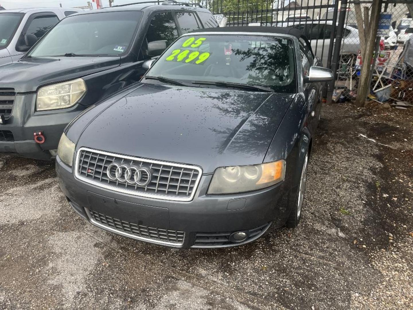 2005 GRAY AUDI S4 Cabriolet (WUARL48H15K) with an 4.2L V8 DOHC 40V engine, AUTOMATIC transmission, located at 2303 West Mt. Houston, Houston, 77038, (281) 507-3956, 29.771597, -95.339569 - Photo#0