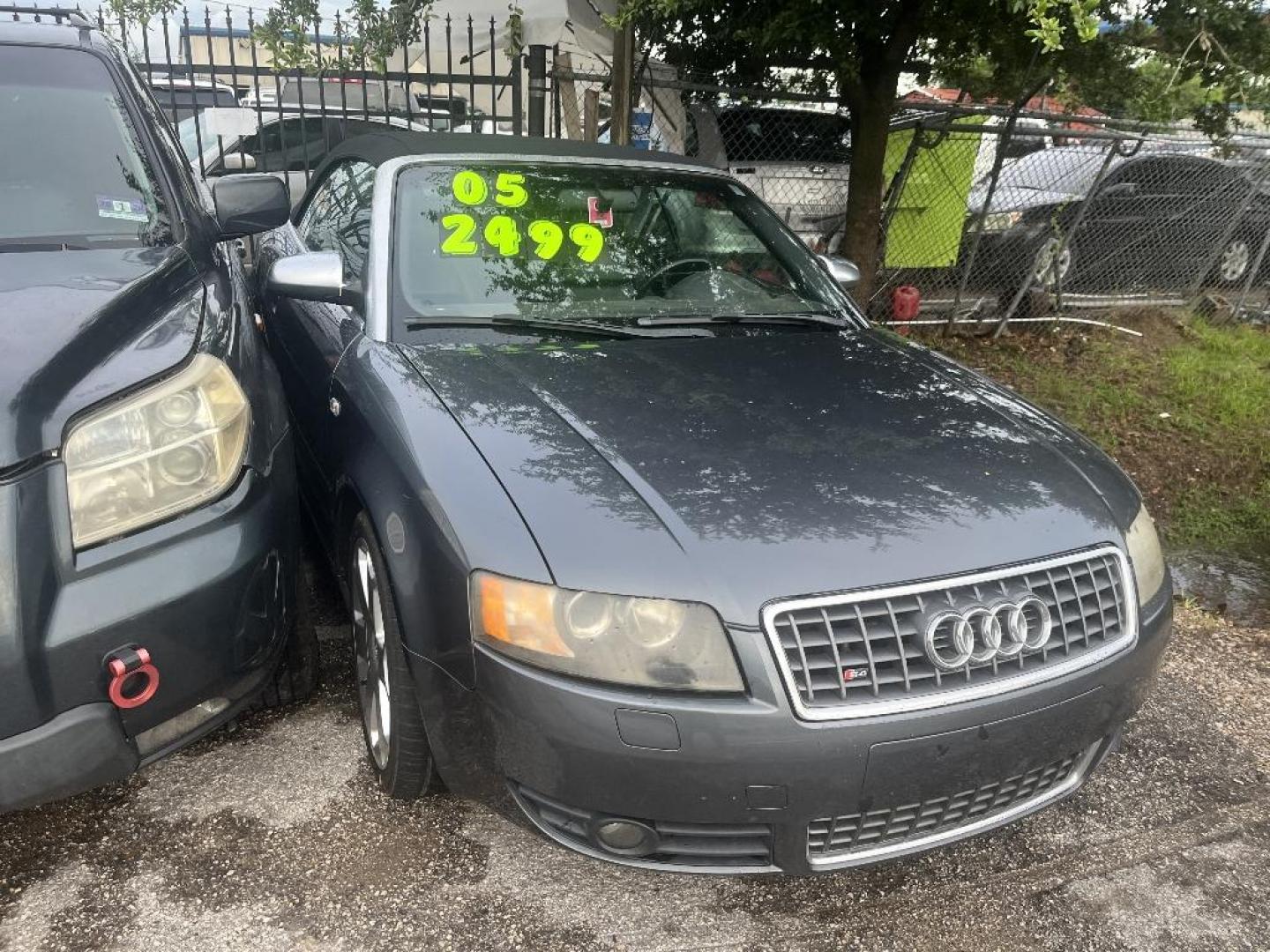 2005 GRAY AUDI S4 Cabriolet (WUARL48H15K) with an 4.2L V8 DOHC 40V engine, AUTOMATIC transmission, located at 2303 West Mt. Houston, Houston, 77038, (281) 507-3956, 29.771597, -95.339569 - Photo#1