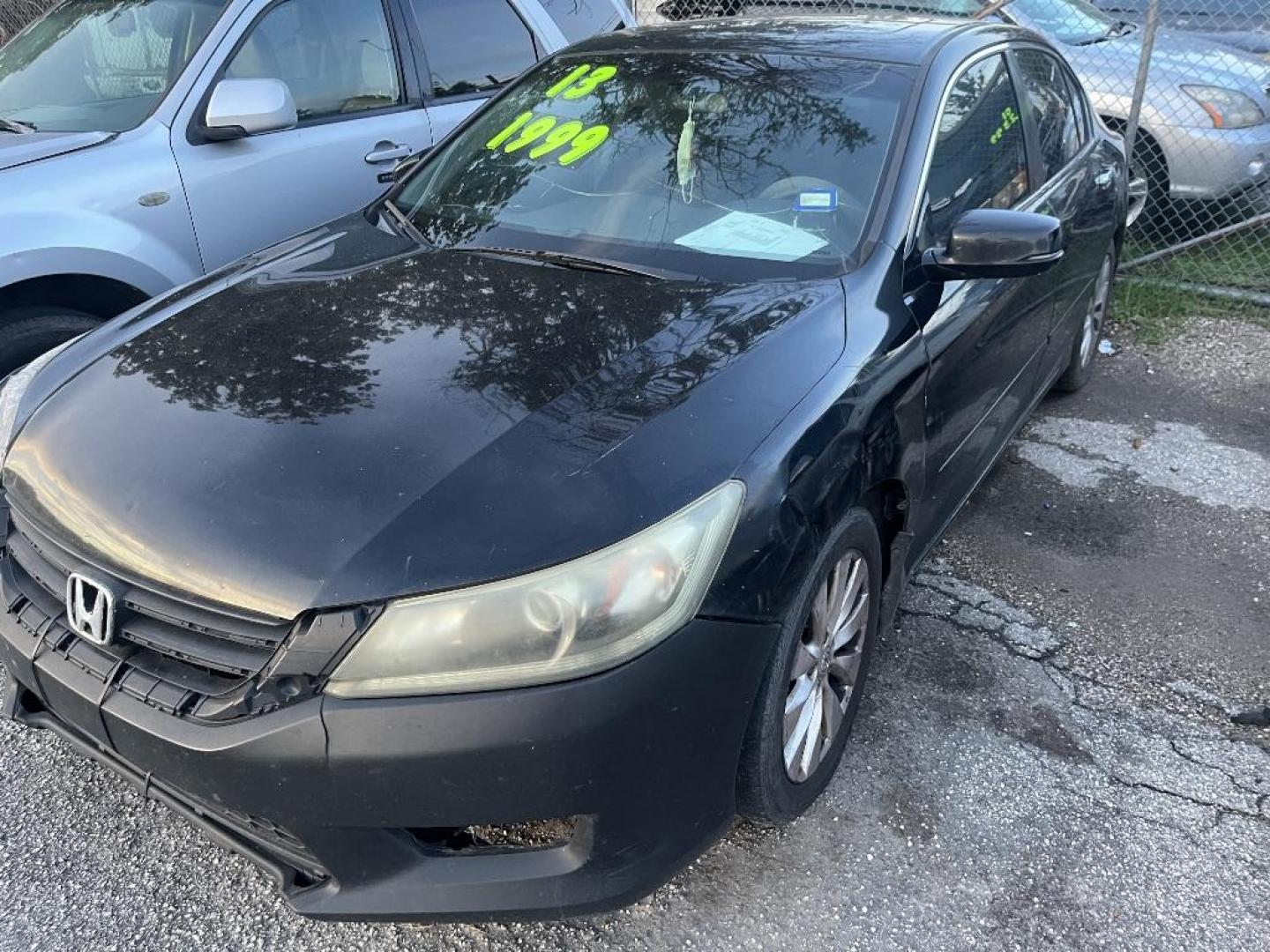 2013 BLACK HONDA ACCORD EX Sedan CVT (1HGCR2F79DA) with an 2.4L L4 DOHC 16V engine, AUTOMATIC transmission, located at 2303 West Mt. Houston, Houston, 77038, (281) 507-3956, 29.771597, -95.339569 - Photo#1