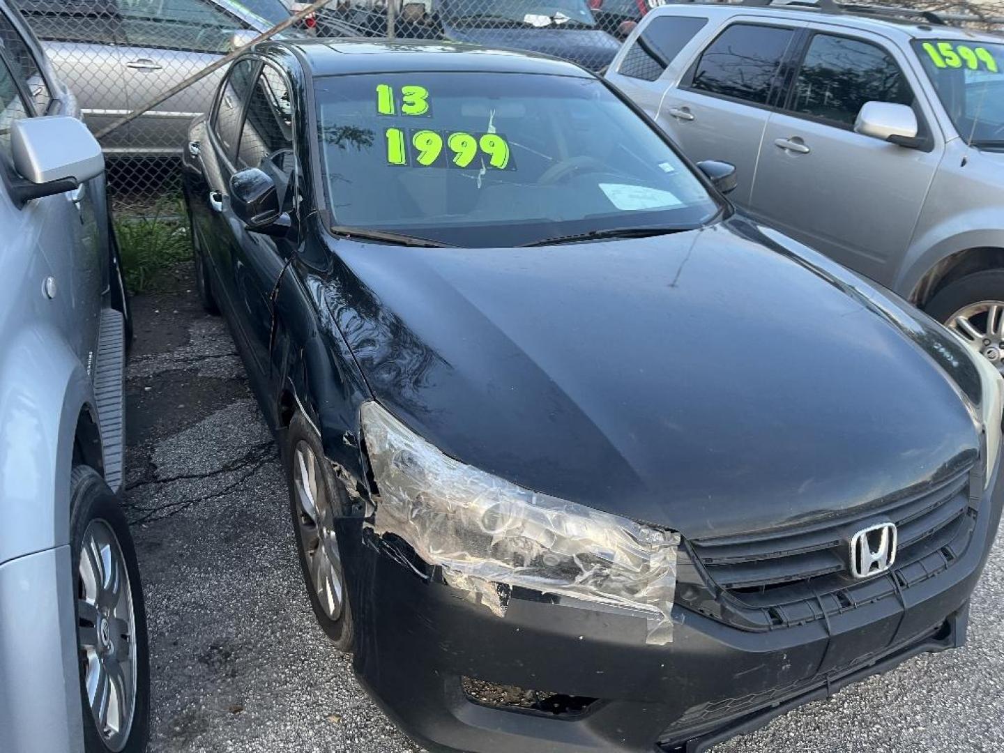 2013 BLACK HONDA ACCORD EX Sedan CVT (1HGCR2F79DA) with an 2.4L L4 DOHC 16V engine, AUTOMATIC transmission, located at 2303 West Mt. Houston, Houston, 77038, (281) 507-3956, 29.771597, -95.339569 - Photo#2