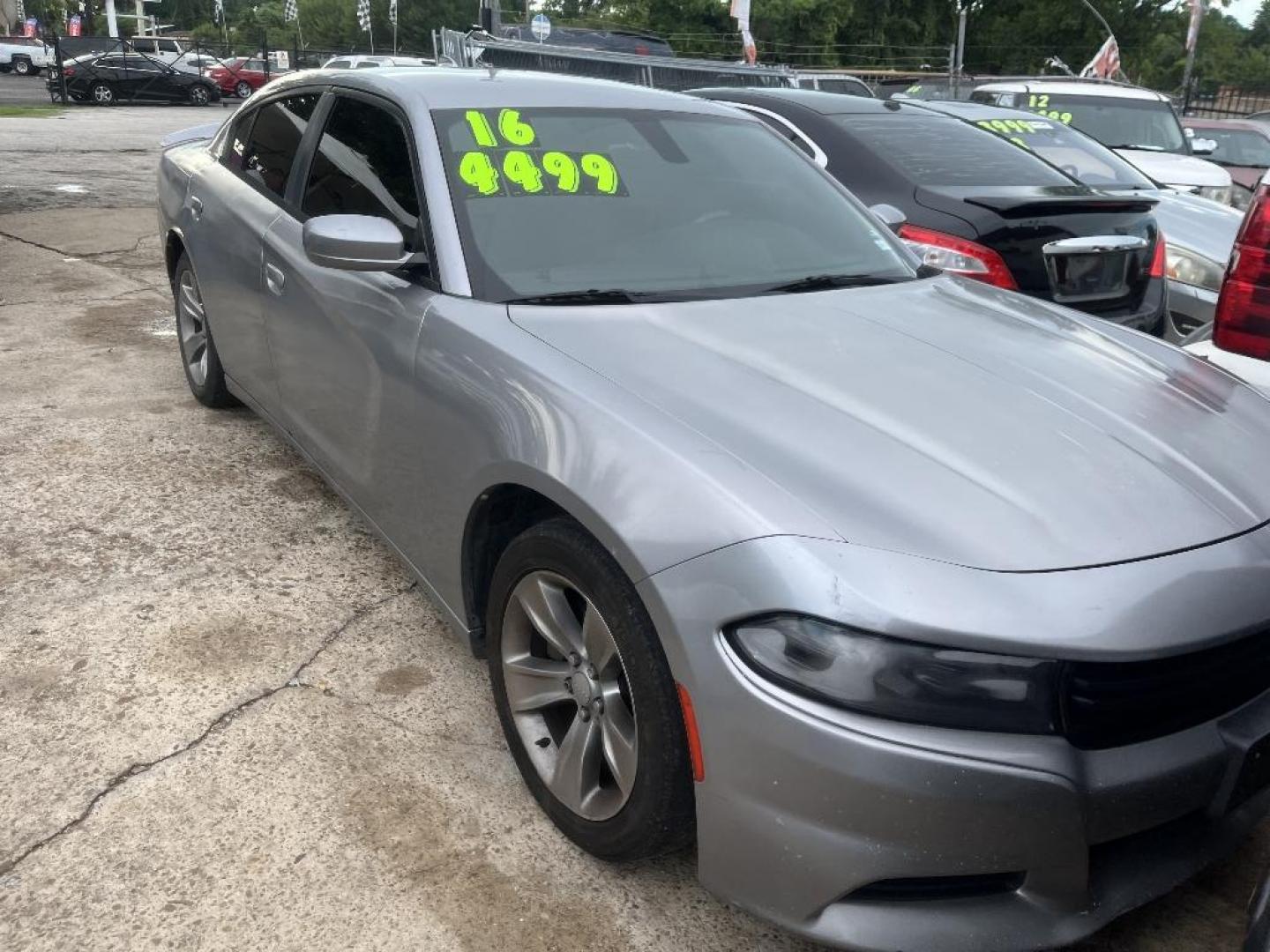 2016 GRAY DODGE CHARGER SXT (2C3CDXHG4GH) with an 3.6L V6 DOHC 24V engine, AUTOMATIC transmission, located at 2303 West Mt. Houston, Houston, 77038, (281) 507-3956, 29.771597, -95.339569 - Photo#0