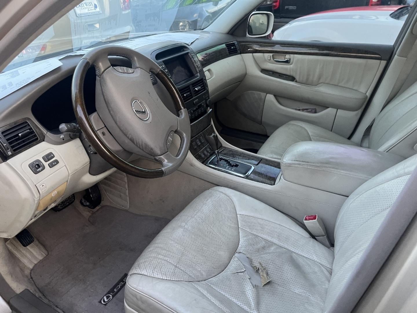 2003 GOLD LEXUS LS 430 Sedan (JTHBN30F430) with an 4.3L V8 DOHC 32V engine, AUTOMATIC transmission, located at 2303 West Mt. Houston, Houston, 77038, (281) 507-3956, 29.771597, -95.339569- Photo#3