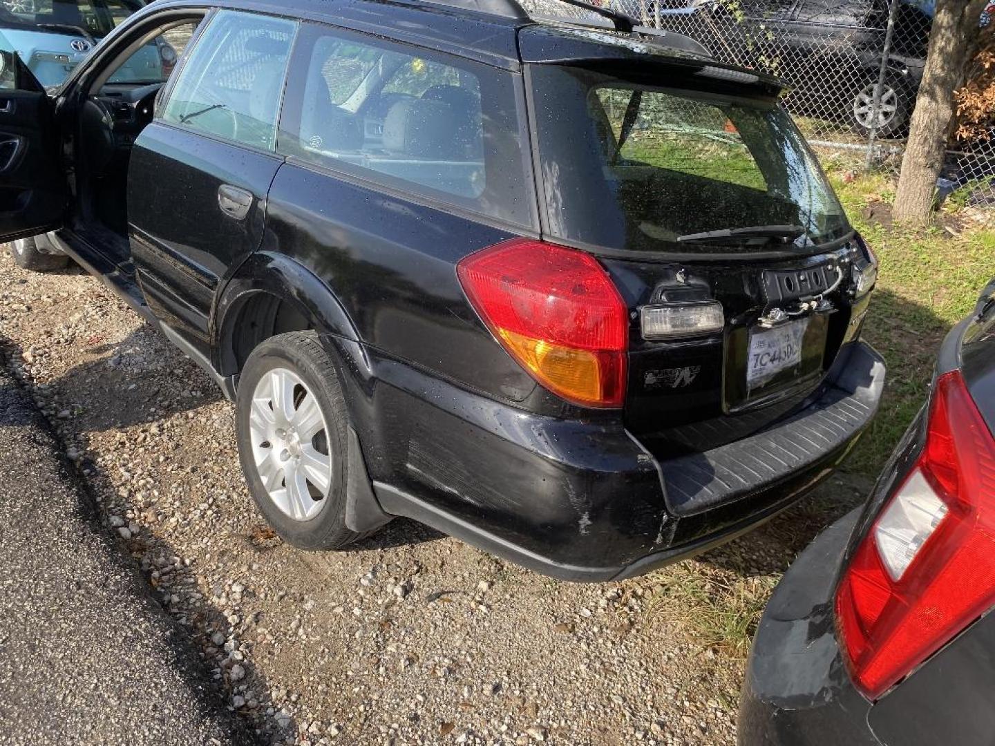 2005 BLACK SUBARU OUTBACK 2.5i Wagon (4S4BP61C757) with an 2.5L H4 SOHC 16V engine, AUTOMATIC transmission, located at 2303 West Mt. Houston, Houston, 77038, (281) 507-3956, 29.771597, -95.339569 - Photo#3