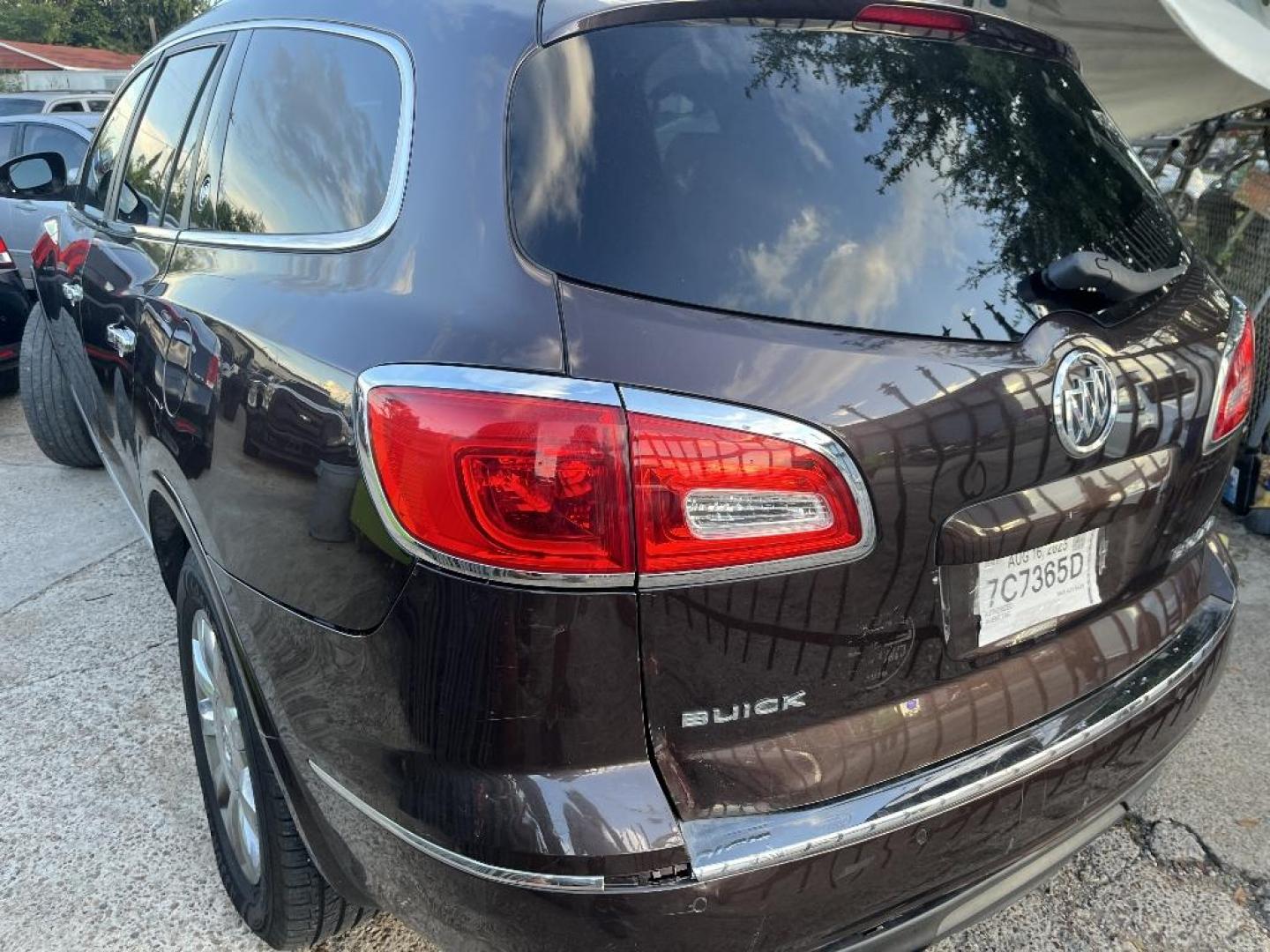 2015 BROWN BUICK ENCLAVE Leather FWD (5GAKRBKD0FJ) with an 3.6L V6 DOHC 24V engine, AUTOMATIC transmission, located at 2303 West Mt. Houston, Houston, 77038, (281) 507-3956, 29.771597, -95.339569 - Photo#3