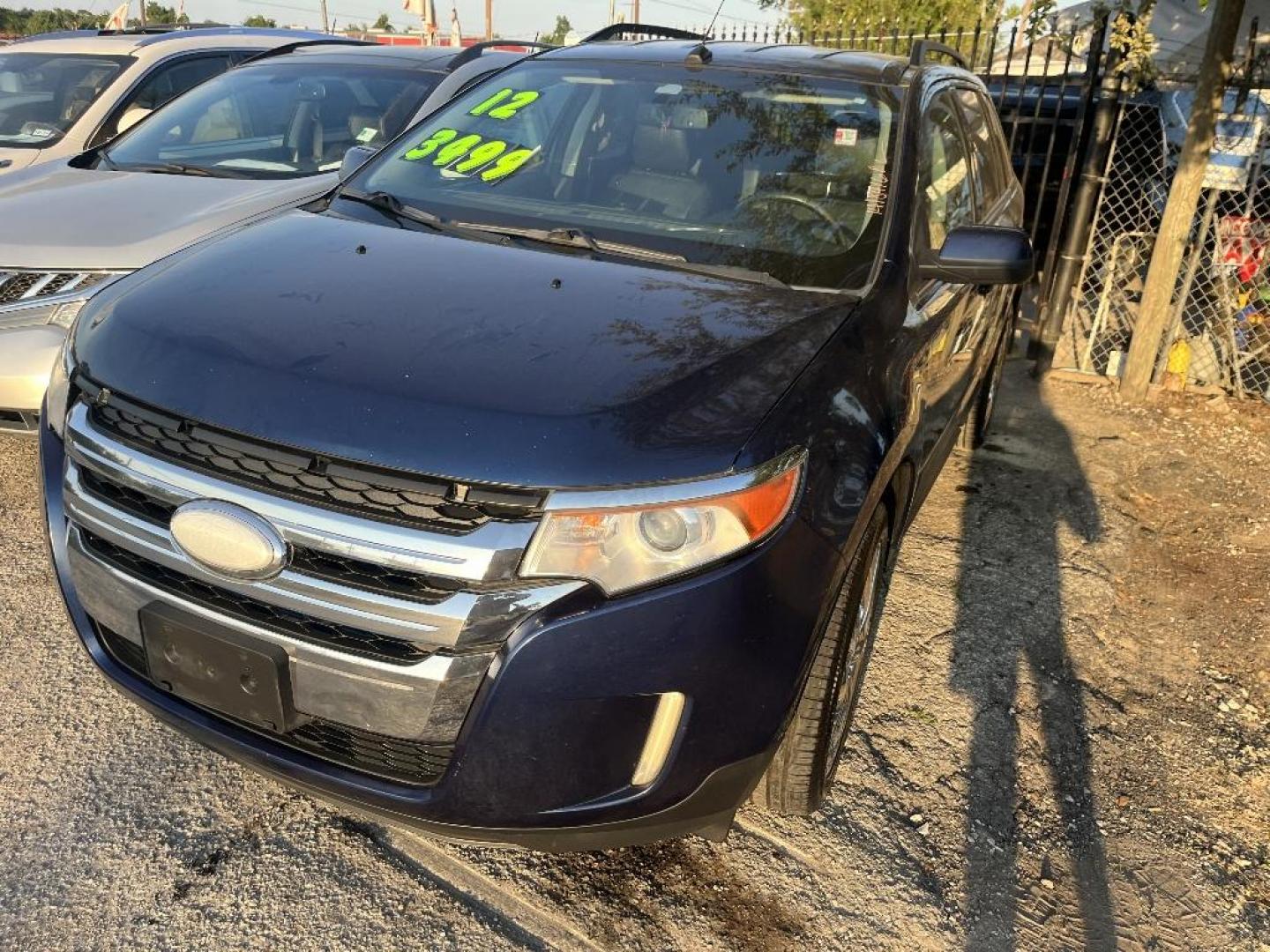 2012 BLUE FORD EDGE SEL FWD (2FMDK3JC1CB) with an 3.5L V6 DOHC 24V engine, AUTOMATIC transmission, located at 2303 West Mt. Houston, Houston, 77038, (281) 507-3956, 29.771597, -95.339569 - Photo#2