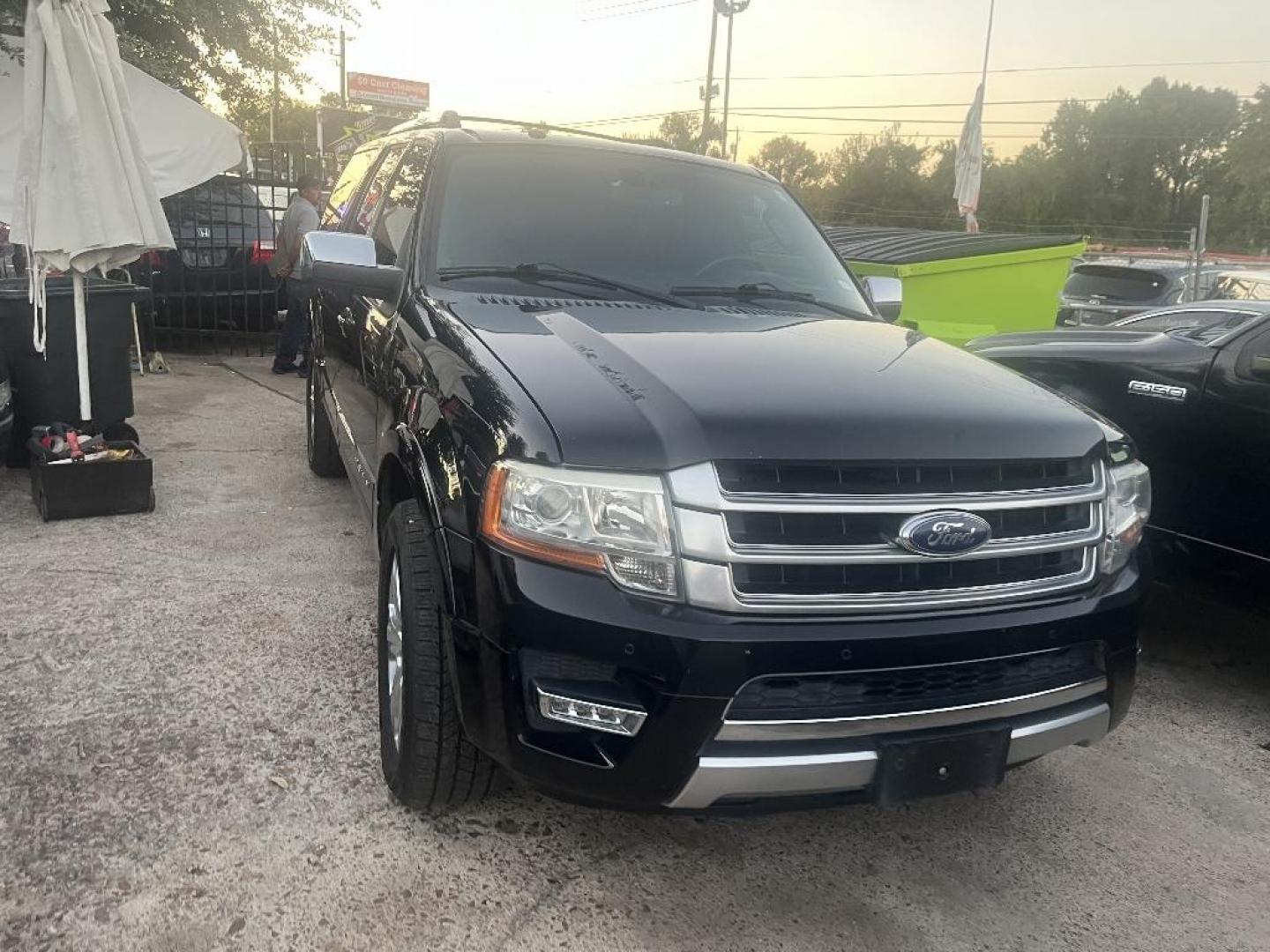 2016 BLACK FORD EXPEDITION EL Platinum 2WD (1FMJK1LT6GE) with an 3.5L V6 DOHC 24V FFV engine, AUTOMATIC transmission, located at 2303 West Mt. Houston, Houston, 77038, (281) 507-3956, 29.771597, -95.339569 - Photo#0