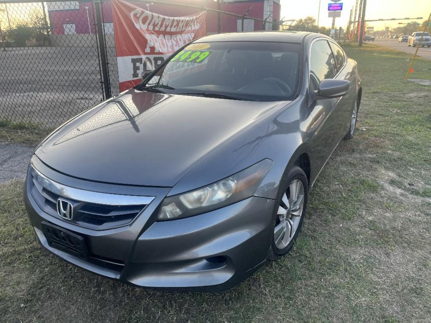 2011 GRAY HONDA ACCORD EX Coupe AT (1HGCS1B78BA) with an 2.4L L4 DOHC 16V engine, AUTOMATIC transmission, located at 2303 West Mt. Houston, Houston, 77038, (281) 507-3956, 29.771597, -95.339569 - Photo#0