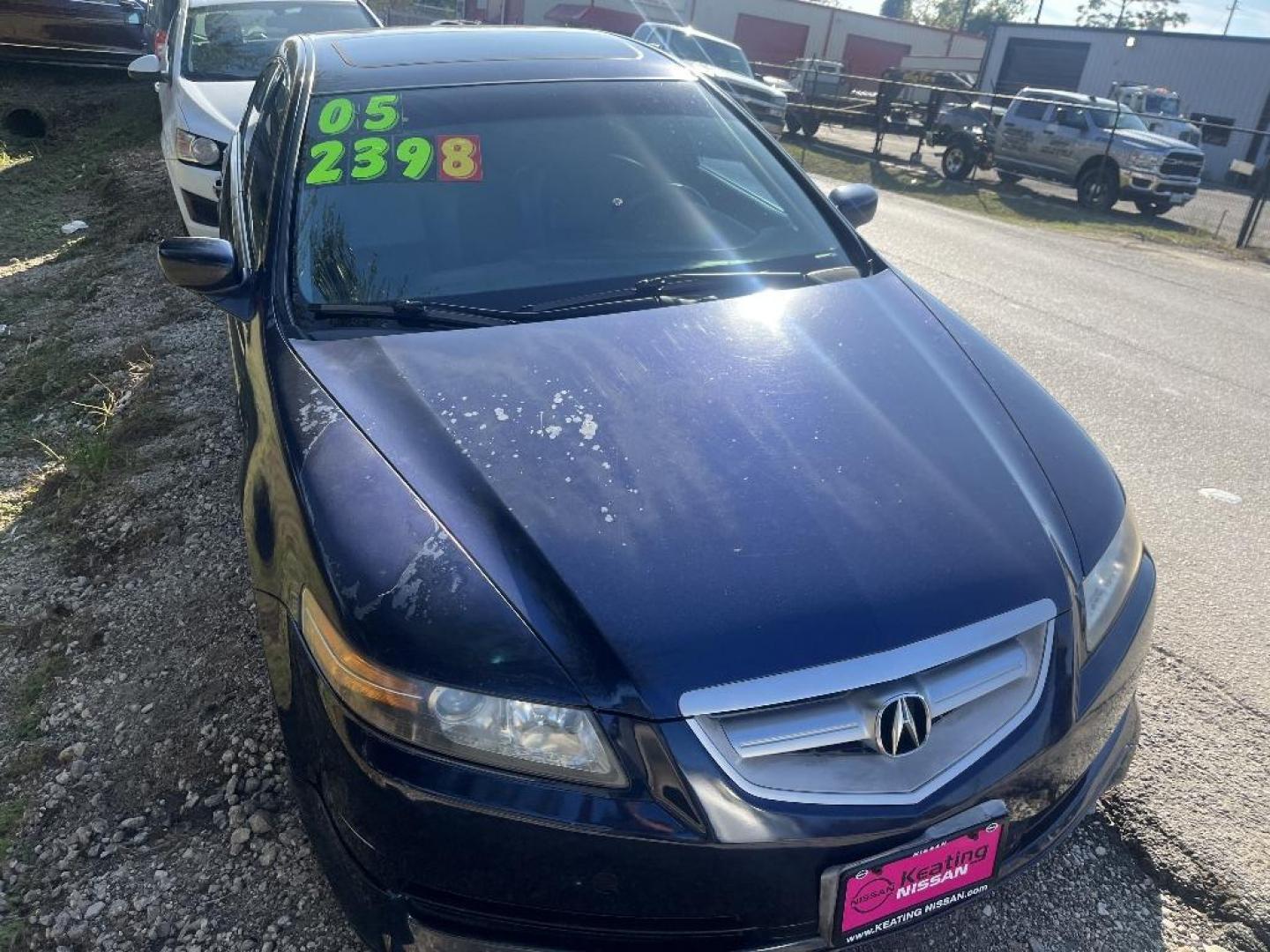 2005 BLUE ACURA TL 5-Speed AT (19UUA66275A) with an 3.2L V6 SOHC 24V engine, AUTOMATIC transmission, located at 2303 West Mt. Houston, Houston, 77038, (281) 507-3956, 29.771597, -95.339569 - Photo#4