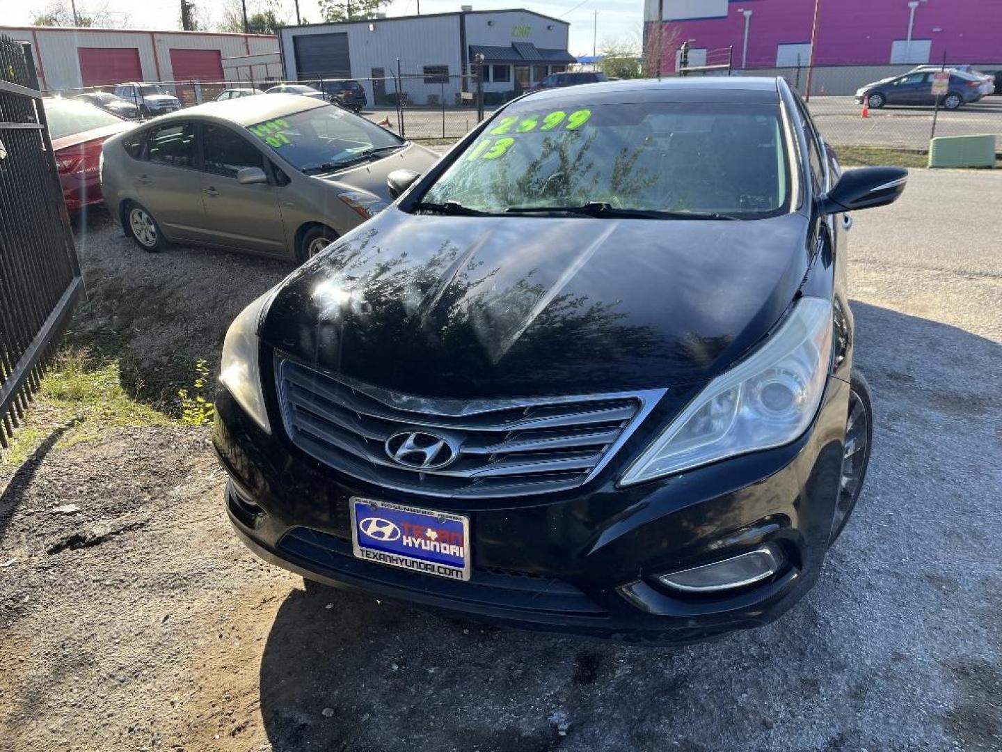 2013 BLACK HYUNDAI AZERA 3.3L (KMHFH4JG5DA) with an 3.3L V6 DOHC 24V engine, AUTOMATIC transmission, located at 2303 West Mt. Houston, Houston, 77038, (281) 507-3956, 29.771597, -95.339569 - Photo#1