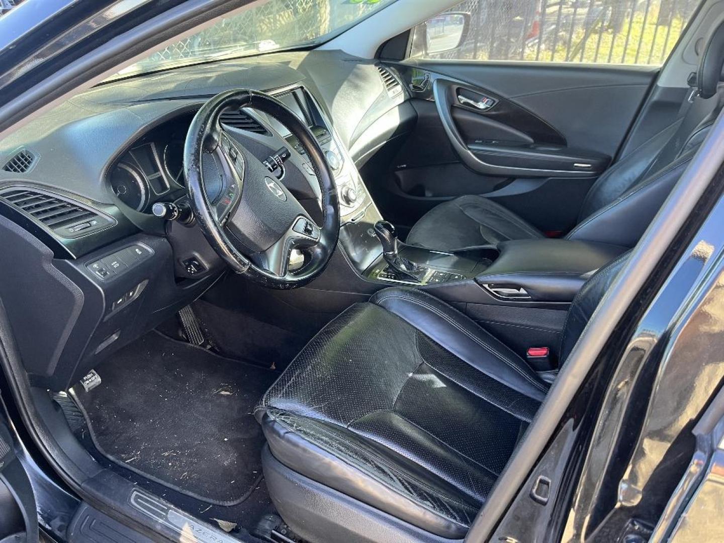 2013 BLACK HYUNDAI AZERA 3.3L (KMHFH4JG5DA) with an 3.3L V6 DOHC 24V engine, AUTOMATIC transmission, located at 2303 West Mt. Houston, Houston, 77038, (281) 507-3956, 29.771597, -95.339569 - Photo#2
