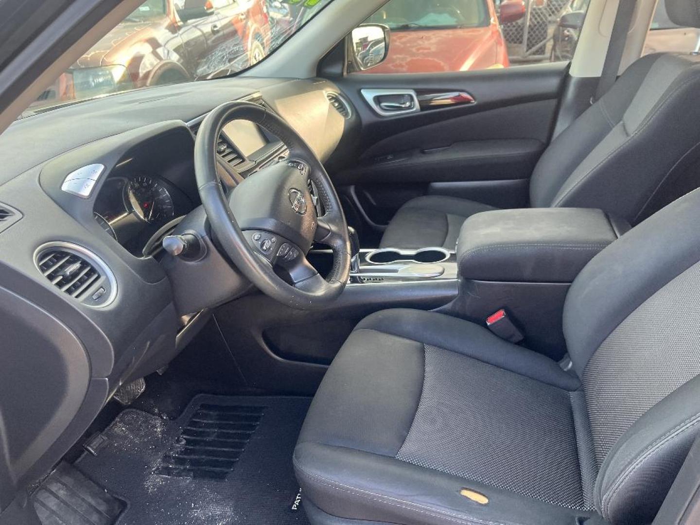 2017 BLUE NISSAN PATHFINDER Platinum 2WD (5N1DR2MN9HC) with an 3.5L V6 DOHC 24V engine, AUTOMATIC transmission, located at 2303 West Mt. Houston, Houston, 77038, (281) 507-3956, 29.771597, -95.339569 - Photo#1