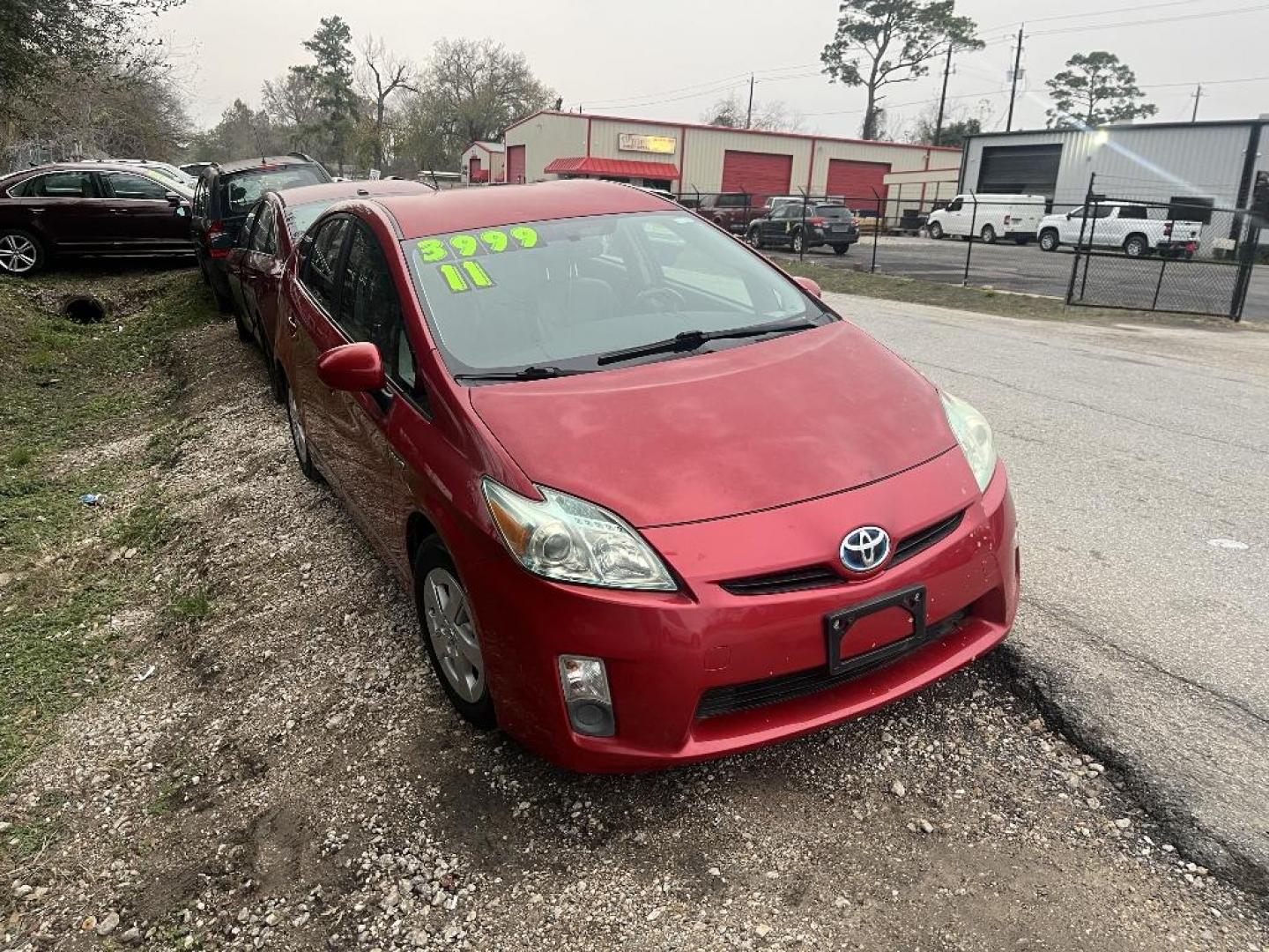 2011 RED TOYOTA PRIUS Prius I (JTDKN3DU2B0) with an 1.8L L4 DOHC 16V HYBRID engine, AUTOMATIC transmission, located at 2303 West Mt. Houston, Houston, 77038, (281) 507-3956, 29.771597, -95.339569 - Photo#4