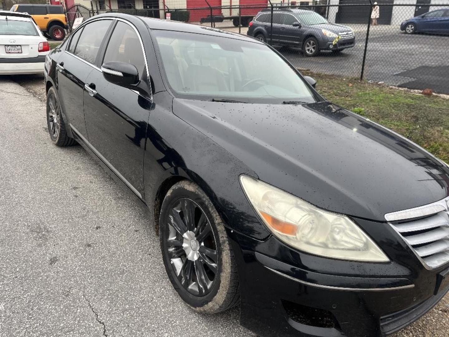 2009 BLACK HYUNDAI GENESIS 4.6L (KMHGC46F19U) with an 4.6L V8 DOHC 32V engine, AUTOMATIC transmission, located at 2303 West Mt. Houston, Houston, 77038, (281) 507-3956, 29.771597, -95.339569 - Photo#0
