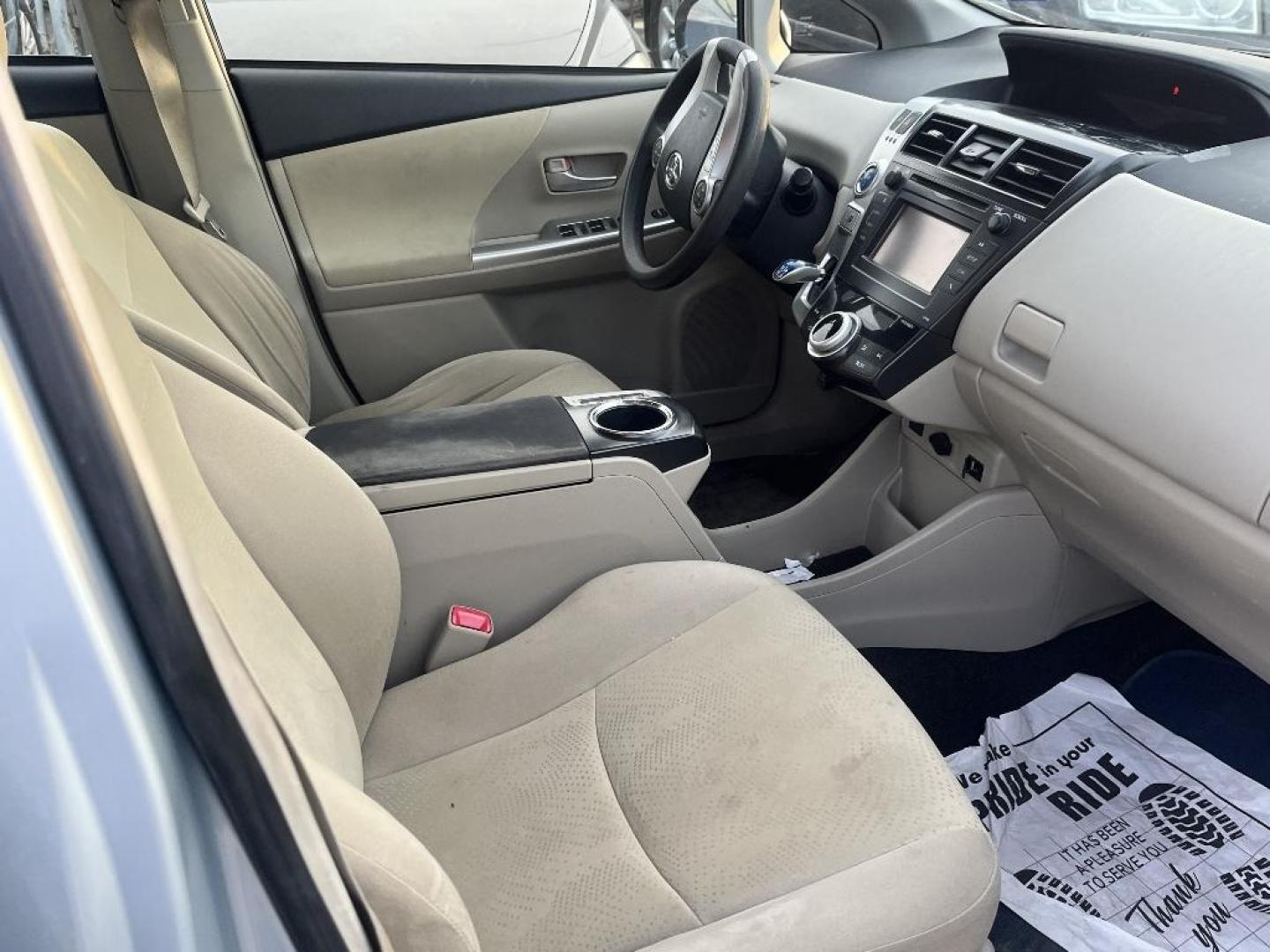 2014 BLUE TOYOTA PRIUS V Three (JTDZN3EU6E3) with an 1.8L L4 DOHC 16V HYBRID engine, AUTOMATIC transmission, located at 2303 West Mt. Houston, Houston, 77038, (281) 507-3956, 29.771597, -95.339569 - Photo#2