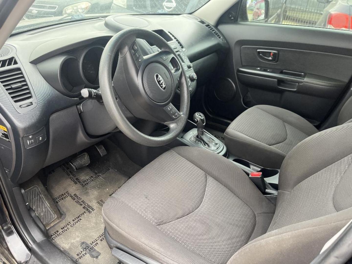 2013 BLACK KIA SOUL Base (KNDJT2A55D7) with an 1.6L L4 DOHC 16V engine, AUTOMATIC transmission, located at 2303 West Mt. Houston, Houston, 77038, (281) 507-3956, 29.771597, -95.339569 - Photo#2