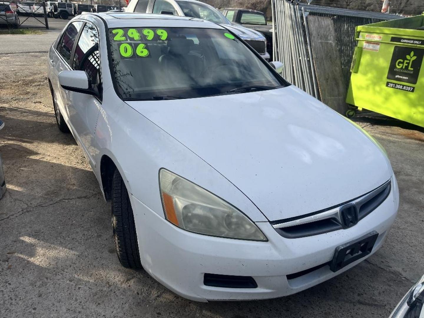 2006 GRAY HONDA ACCORD EX Sedan AT w/ Leather and XM Radio (1HGCM568X6A) with an 2.4L L4 DOHC 16V engine, AUTOMATIC transmission, located at 2303 West Mt. Houston, Houston, 77038, (281) 507-3956, 29.771597, -95.339569 - Photo#0