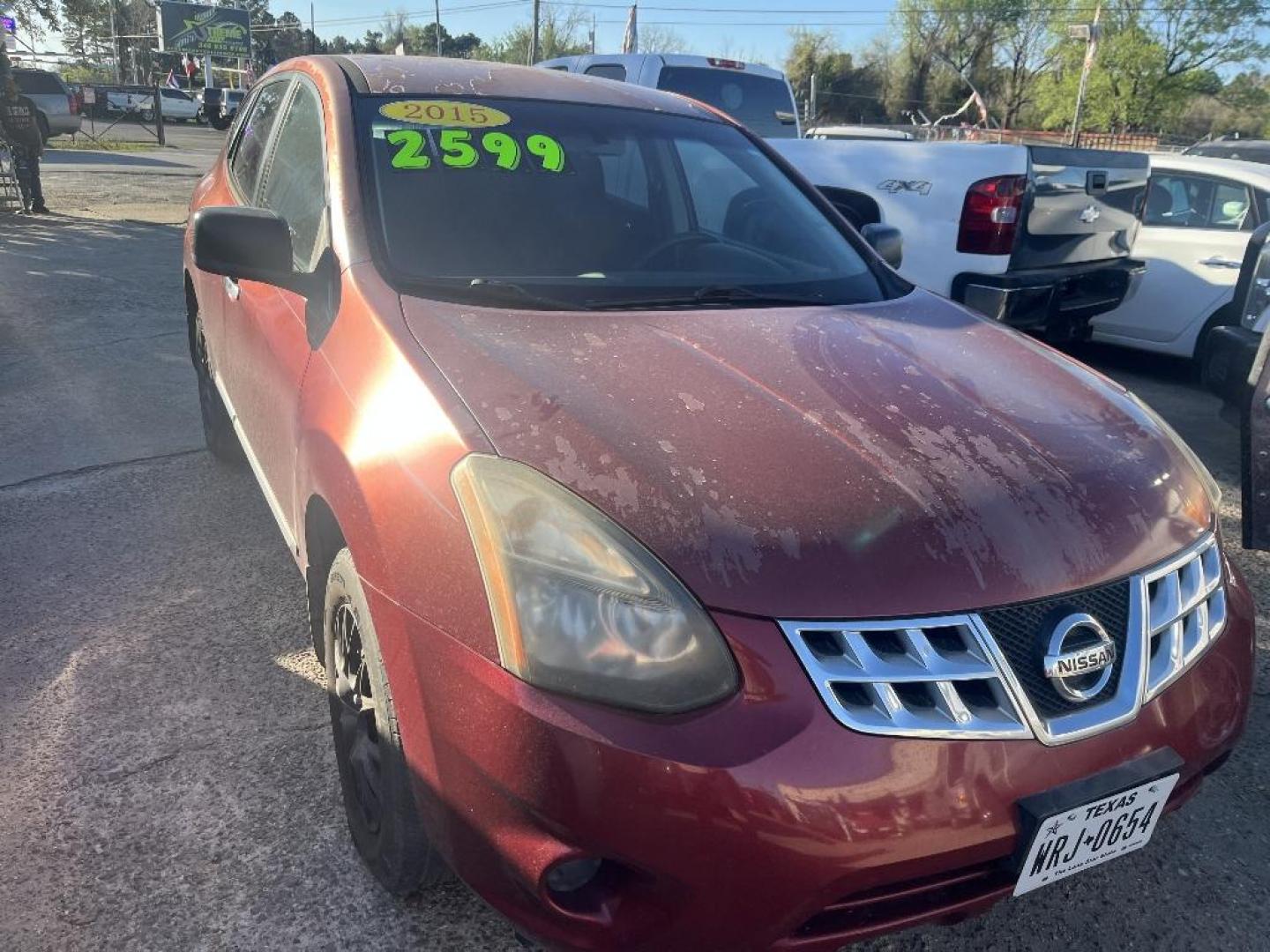 2015 RED NISSAN ROGUE SELECT S 2WD (JN8AS5MTXFW) with an 2.5L L4 DOHC 16V engine, AUTOMATIC transmission, located at 2303 West Mt. Houston, Houston, 77038, (281) 507-3956, 29.771597, -95.339569 - Photo#0