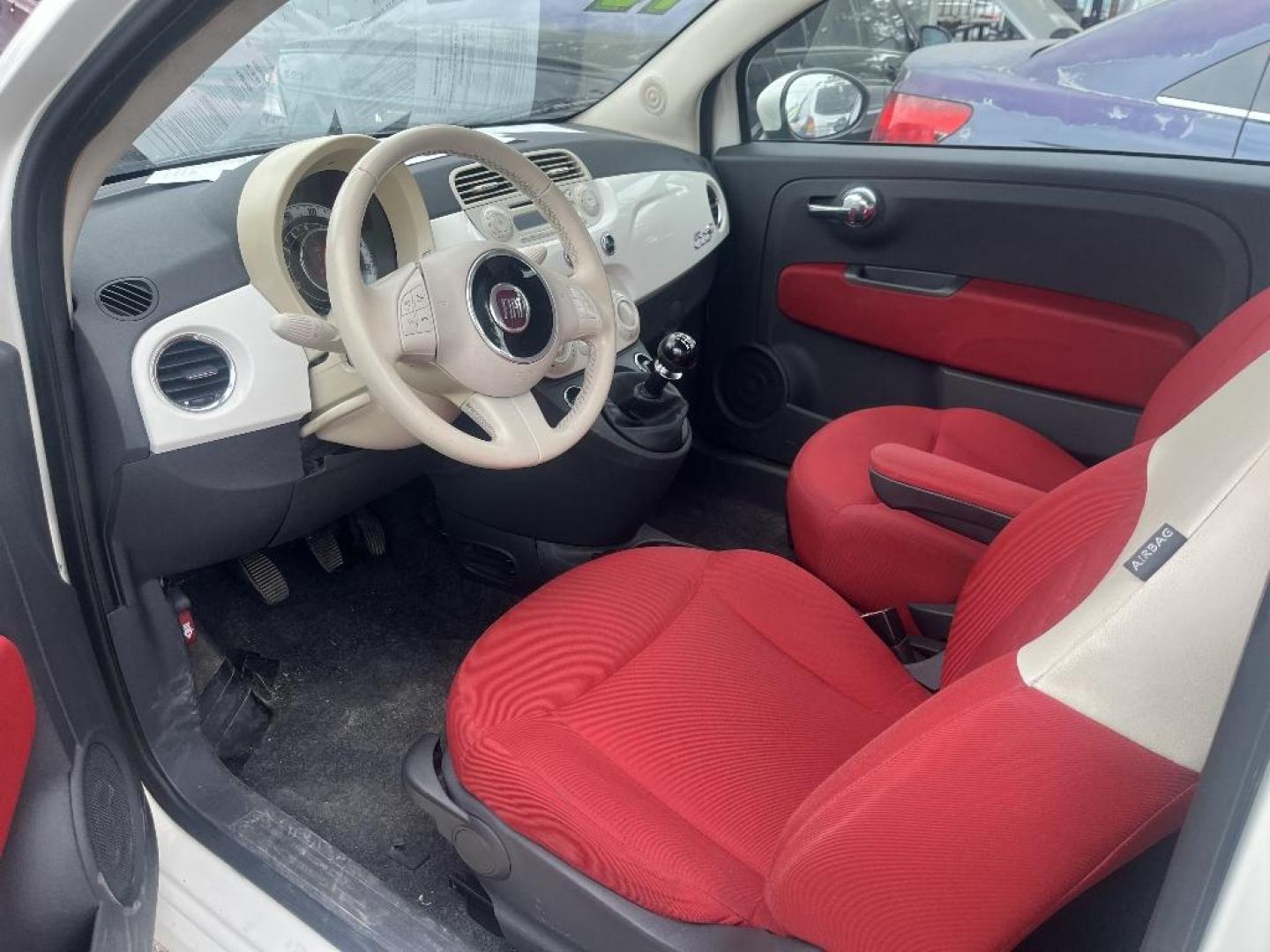 2012 WHITE FIAT 500 C Pop (3C3CFFDR3CT) with an 1.4L L4 engine, MANUAL transmission, located at 2303 West Mt. Houston, Houston, 77038, (281) 507-3956, 29.771597, -95.339569 - Photo#1