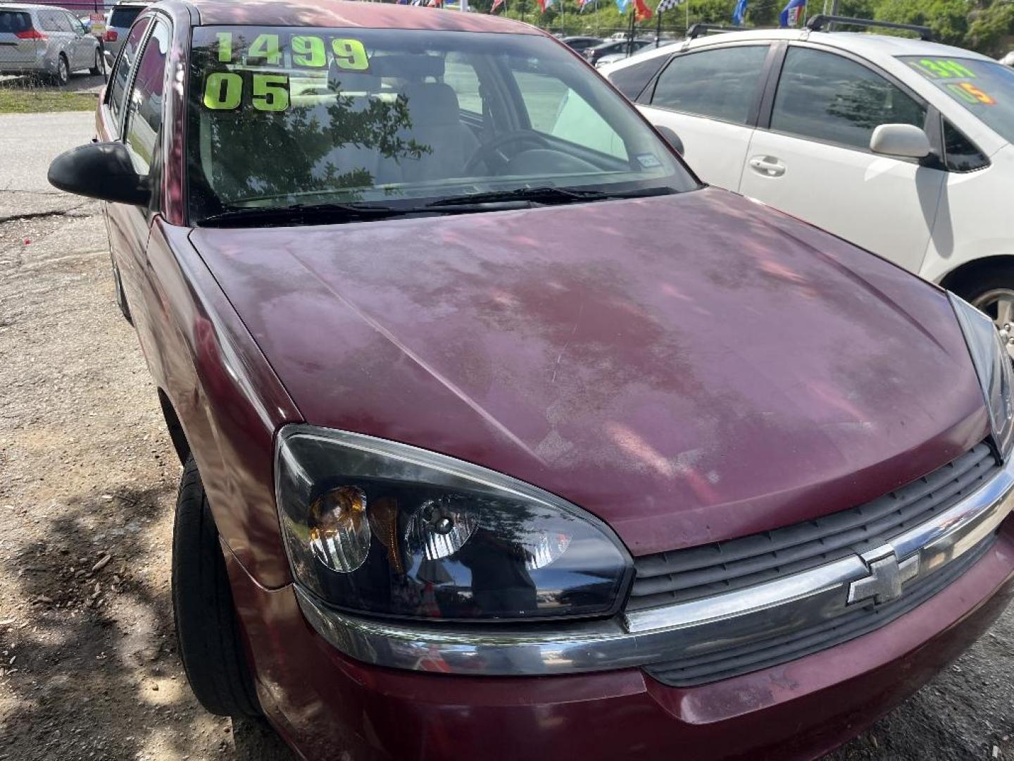 2005 RED CHEVROLET MALIBU LS (1G1ZT54845F) with an 3.5L V6 OHV 12V engine, AUTOMATIC transmission, located at 2303 West Mt. Houston, Houston, 77038, (281) 507-3956, 29.771597, -95.339569 - Photo#0
