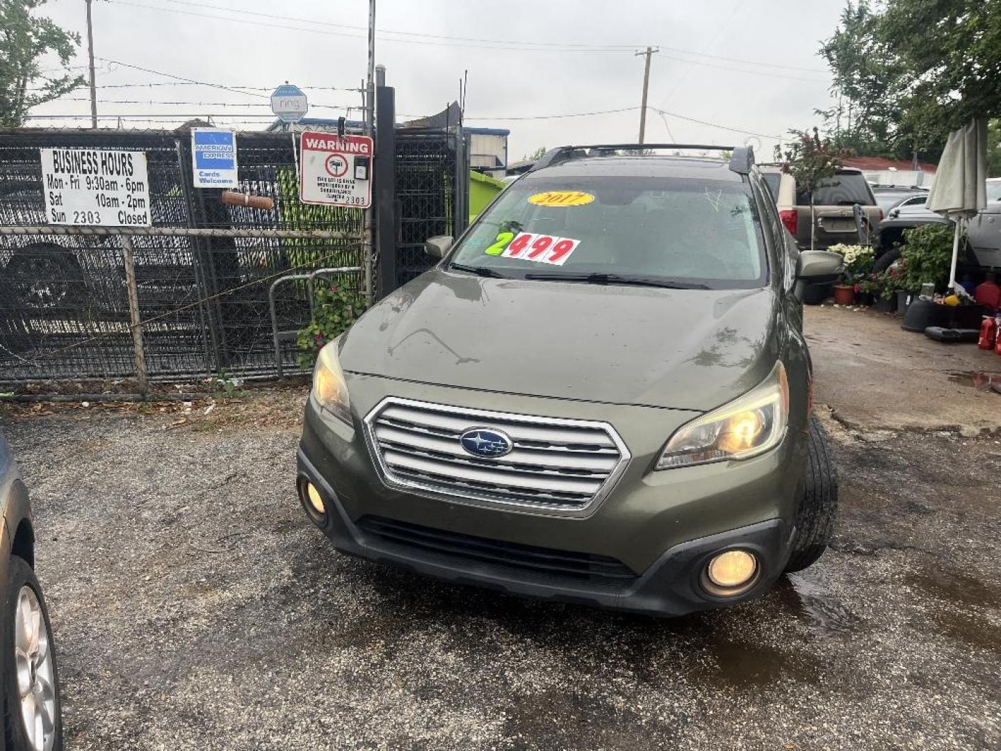 2017 BLUE SUBARU OUTBACK 2.5i Premium (4S4BSAHC9H3) with an 2.5L H4 DOHC 16V engine, AUTOMATIC transmission, located at 2303 West Mt. Houston, Houston, 77038, (281) 507-3956, 29.771597, -95.339569 - Photo#0