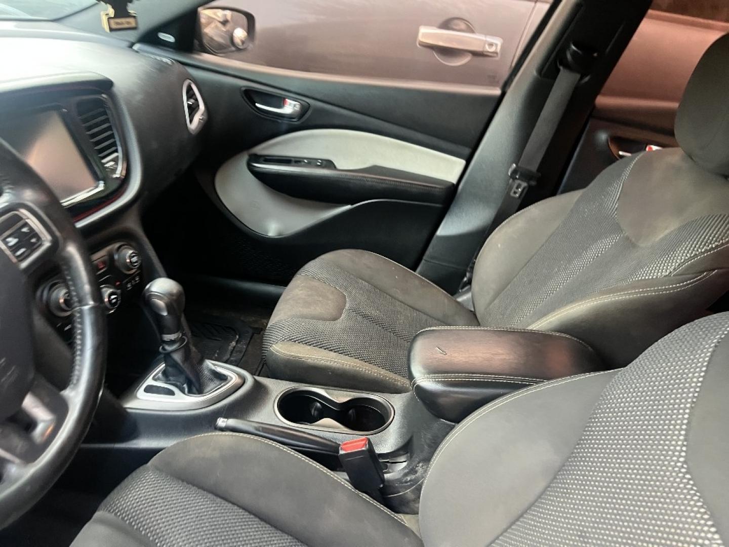 2016 BLACK DODGE DART SXT (1C3CDFBB8GD) with an 2.4L L4 DOHC 16V engine, AUTOMATIC transmission, located at 2303 West Mt. Houston, Houston, 77038, (281) 507-3956, 29.771597, -95.339569- Photo#2