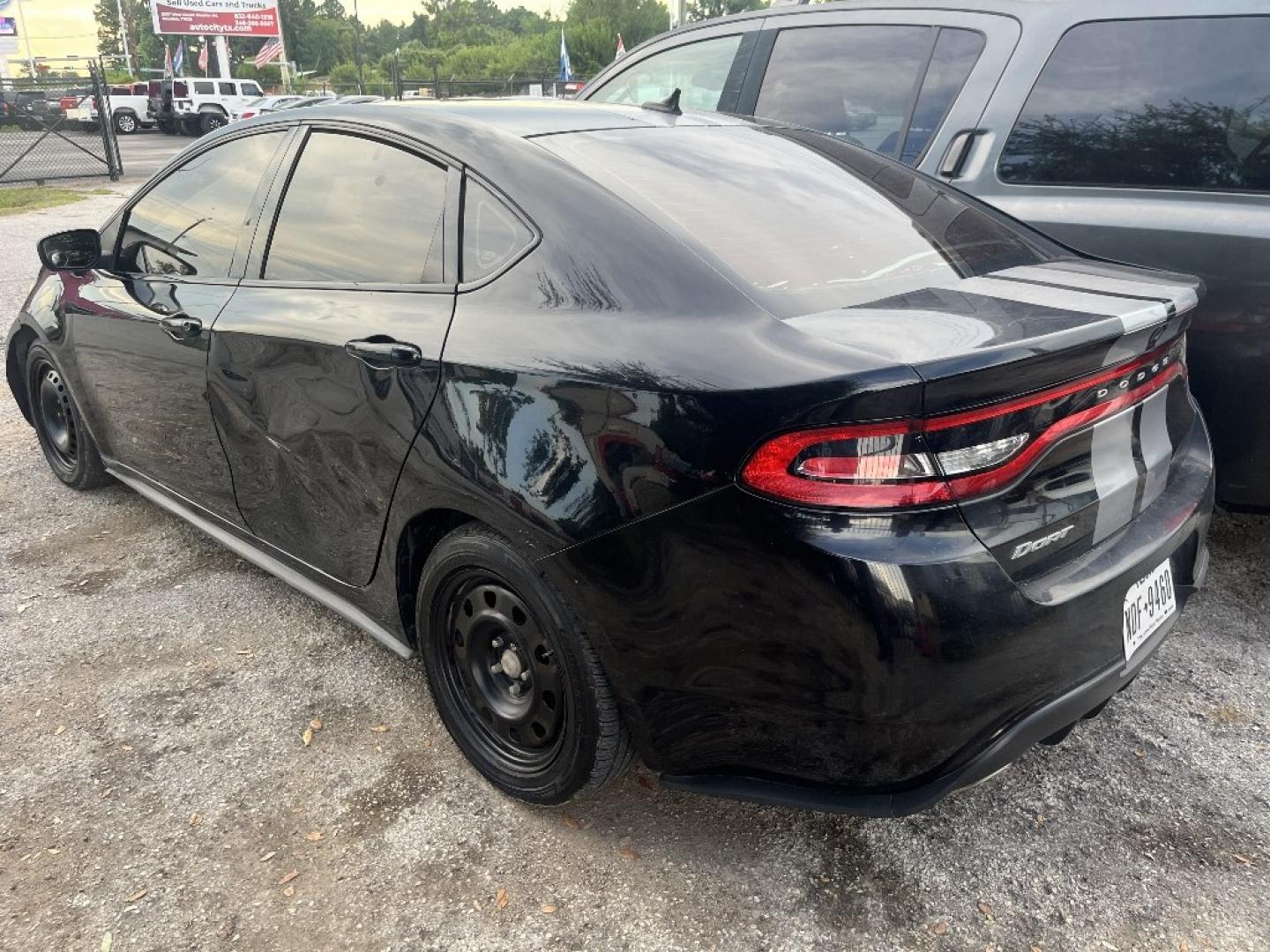 2016 BLACK DODGE DART SXT (1C3CDFBB8GD) with an 2.4L L4 DOHC 16V engine, AUTOMATIC transmission, located at 2303 West Mt. Houston, Houston, 77038, (281) 507-3956, 29.771597, -95.339569- Photo#5