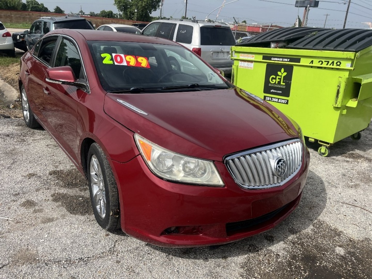 2010 RED BUICK LACROSSE CXL FWD (1G4GC5EG4AF) with an 3.0L V6 DOHC 24V engine, AUTOMATIC transmission, located at 2303 West Mt. Houston, Houston, 77038, (281) 507-3956, 29.771597, -95.339569- Photo#1
