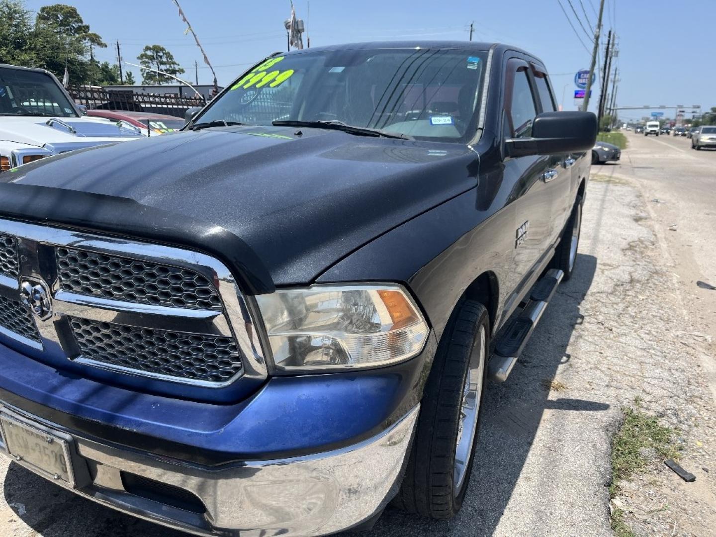 2013 BLUE /BLACK DODGE 1500 SLT Quad Cab 2WD (1C6RR6GP3DS) with an 4.7L V8 SOHC 16V engine, AUTOMATIC transmission, located at 2303 West Mt. Houston, Houston, 77038, (281) 507-3956, 29.771597, -95.339569- Photo#0