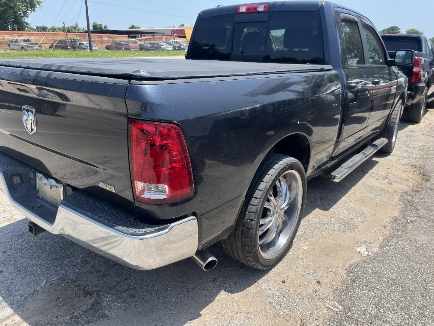 2013 BLUE /BLACK DODGE 1500 SLT Quad Cab 2WD (1C6RR6GP3DS) with an 4.7L V8 SOHC 16V engine, AUTOMATIC transmission, located at 2303 West Mt. Houston, Houston, 77038, (281) 507-3956, 29.771597, -95.339569- Photo#2