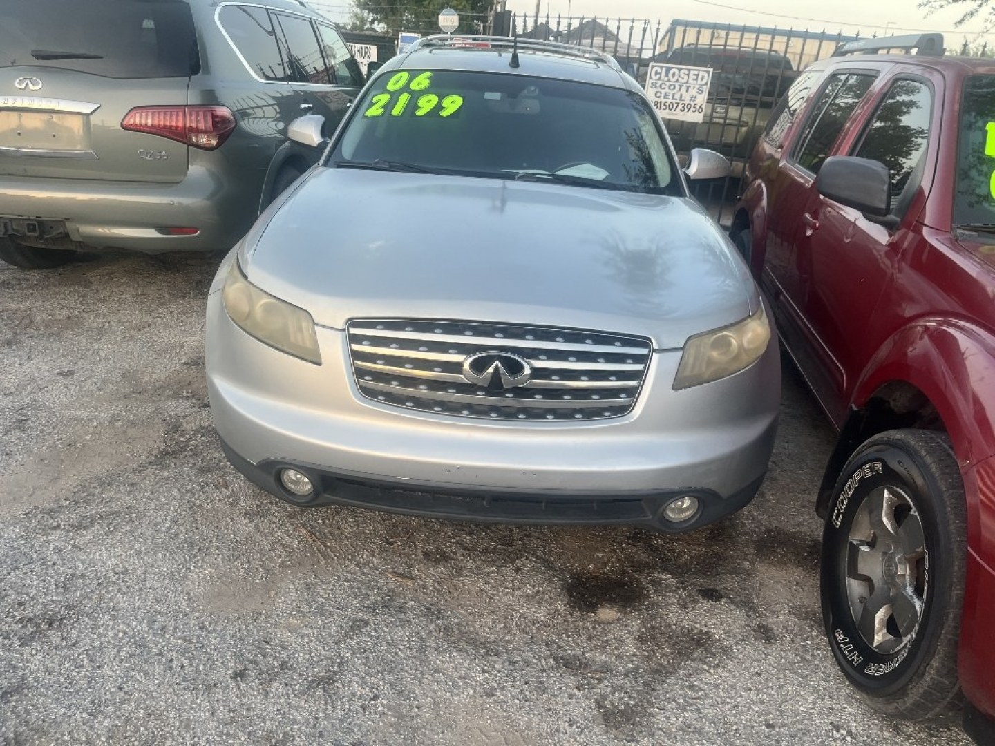 2006 GRAY INFINITI FX FX35 AWD (JNRAS08W96X) with an 3.5L V6 DOHC 24V engine, AUTOMATIC transmission, located at 2303 West Mt. Houston, Houston, 77038, (281) 507-3956, 29.771597, -95.339569- Photo#0